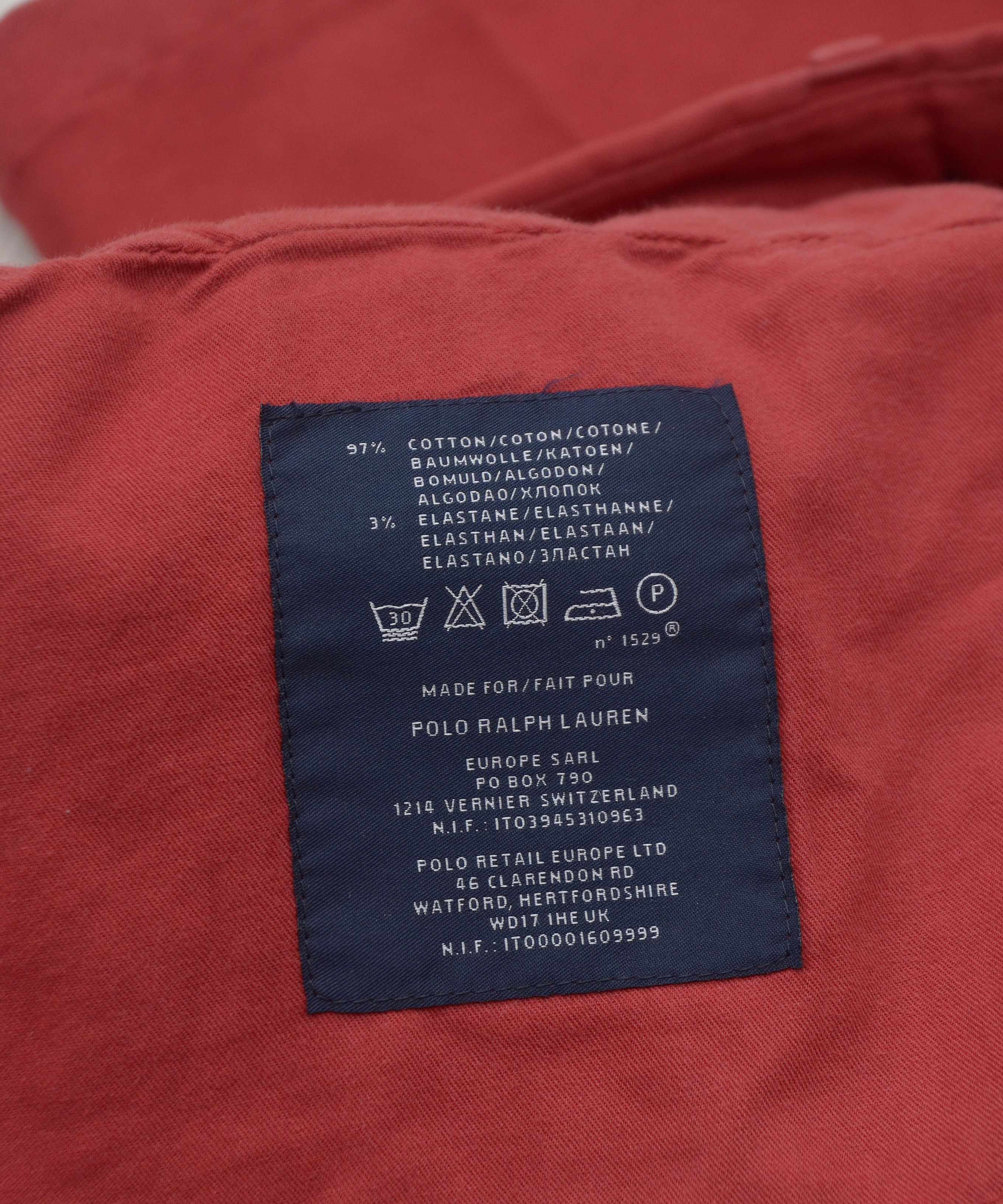 Polo Ralph Lauren × Ralph Lauren × Vintage Polo Ralph Lauren Vintage Red Cotton Chino Trousers Pants Size US 34 / EU 50 - 13 Thumbnail