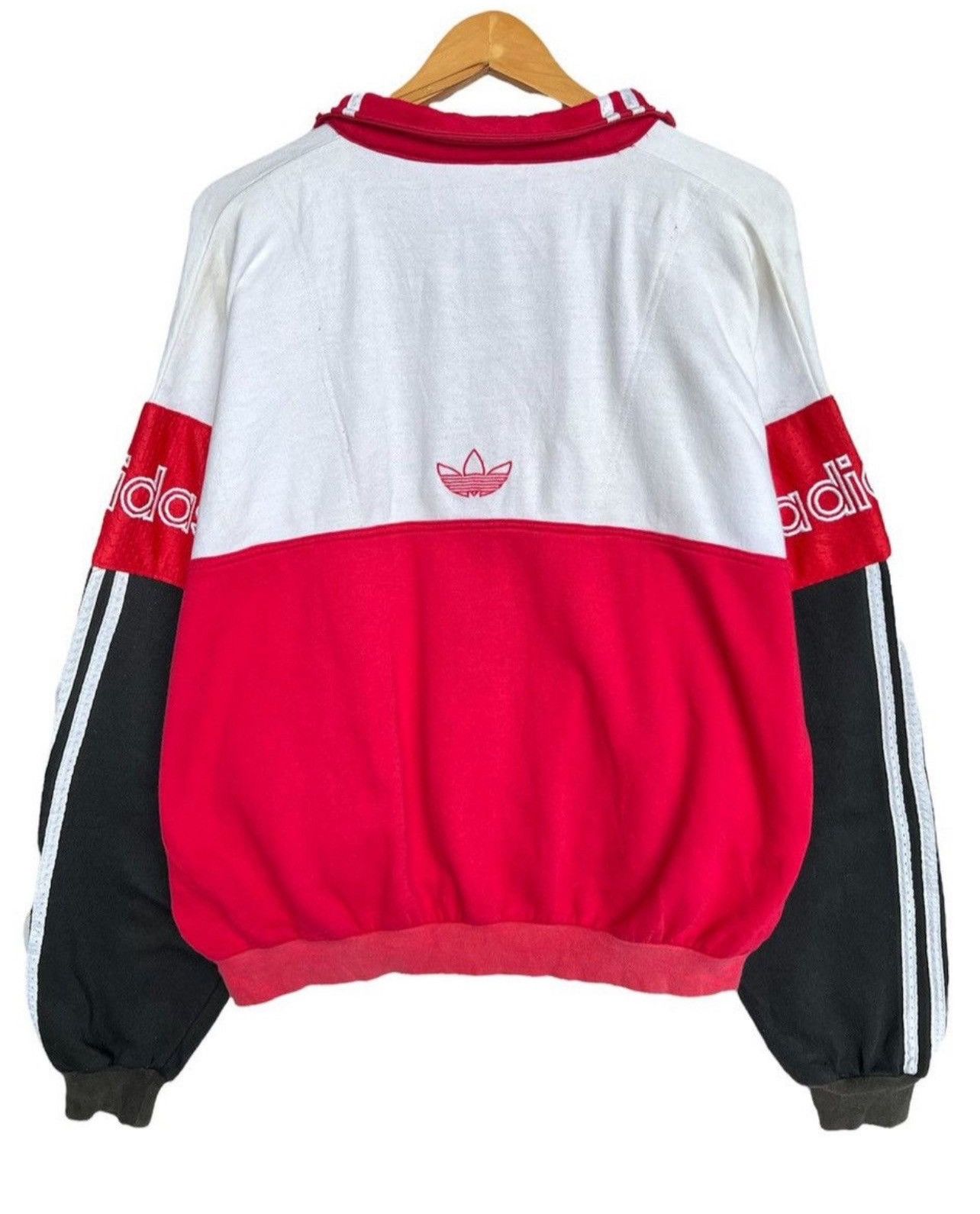Adidas × Vintage Vintage 90s Adidas Centre Logo Baggy Boxy Sweatshirt Size US L / EU 52-54 / 3 - 2 Thumbnail