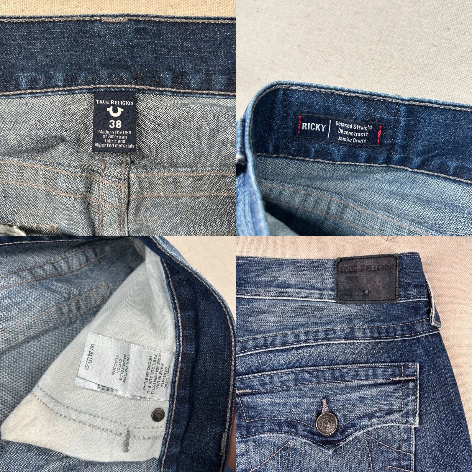 True Religion True Religion Jeans Mens 38 Regular 5-Pocket Denim Blue Straight Y2K Size US 38 / EU 54 - 8 Thumbnail