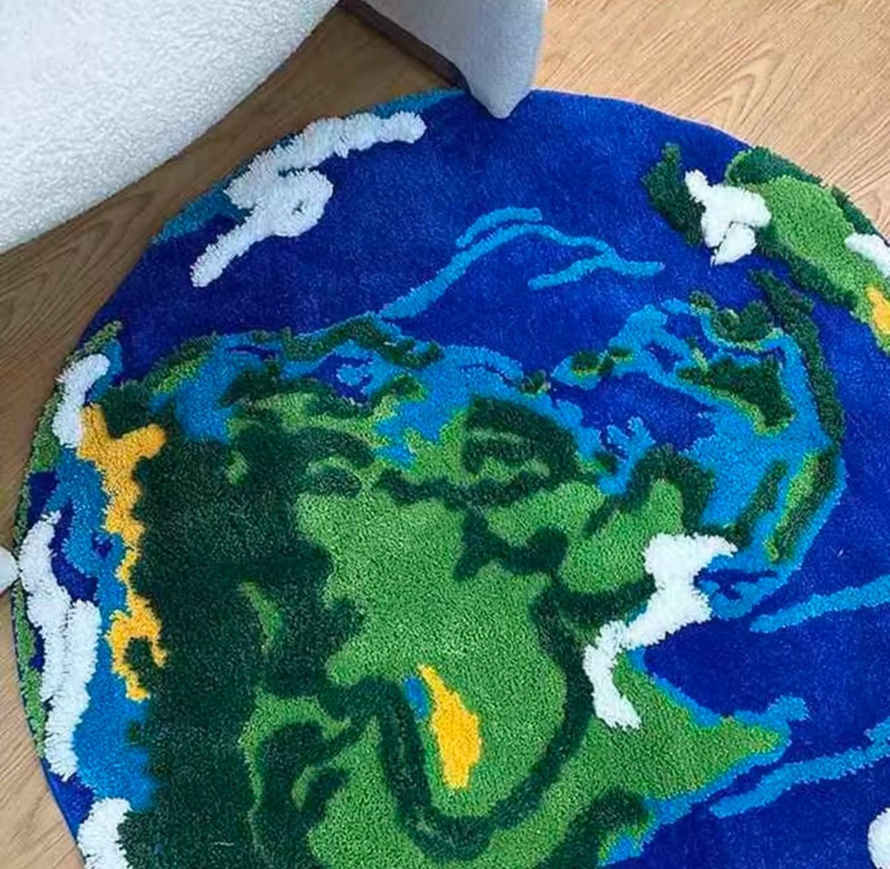 Other Cartoon Earth Round Rug Bedroom Home Decoration Custom Size ONE SIZE - 3 Thumbnail