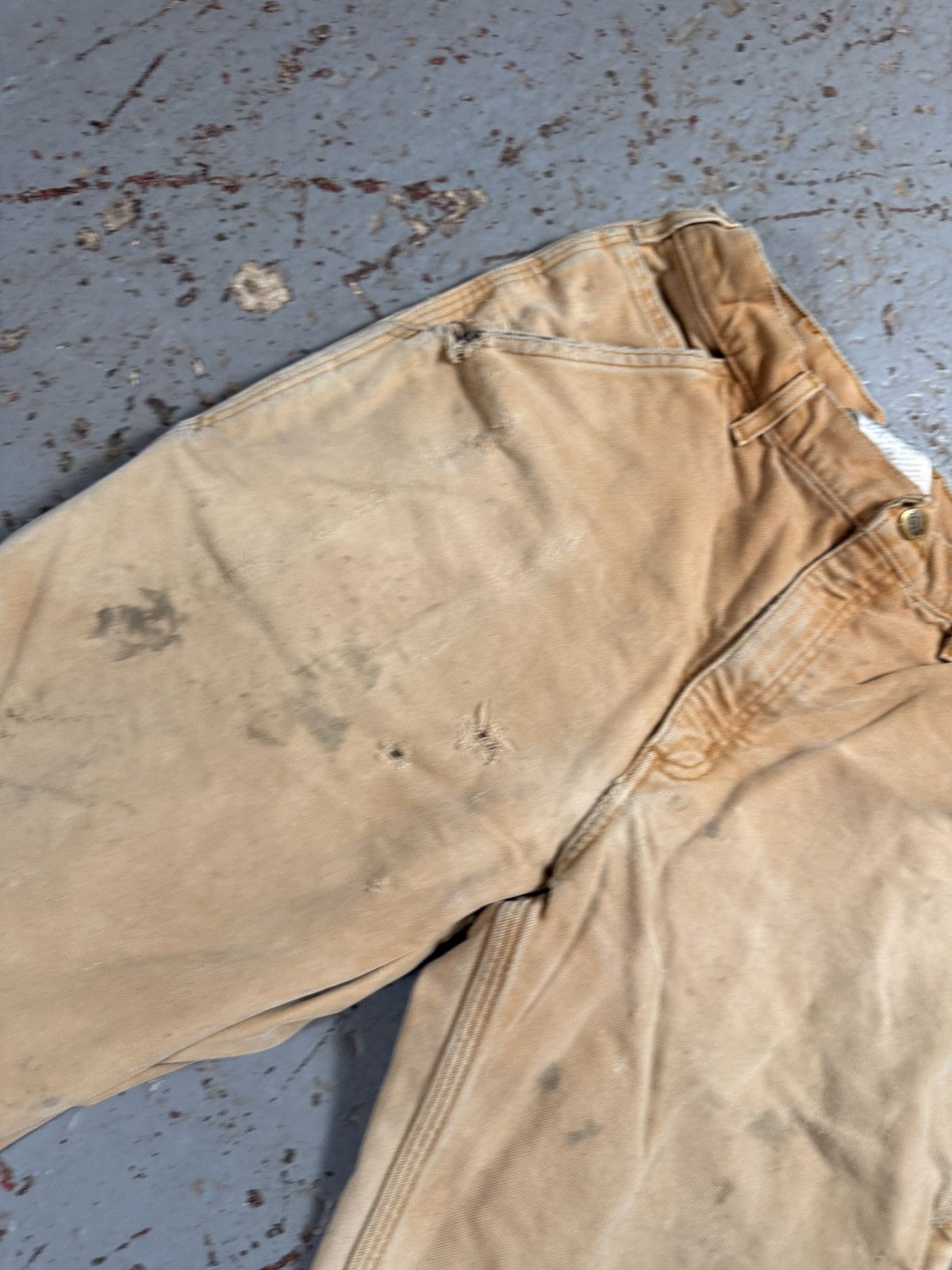 Carhartt Insane Distressed Carhartt Fleece Line Carpenter Pants Size US 30 / EU 46 - 5 Thumbnail