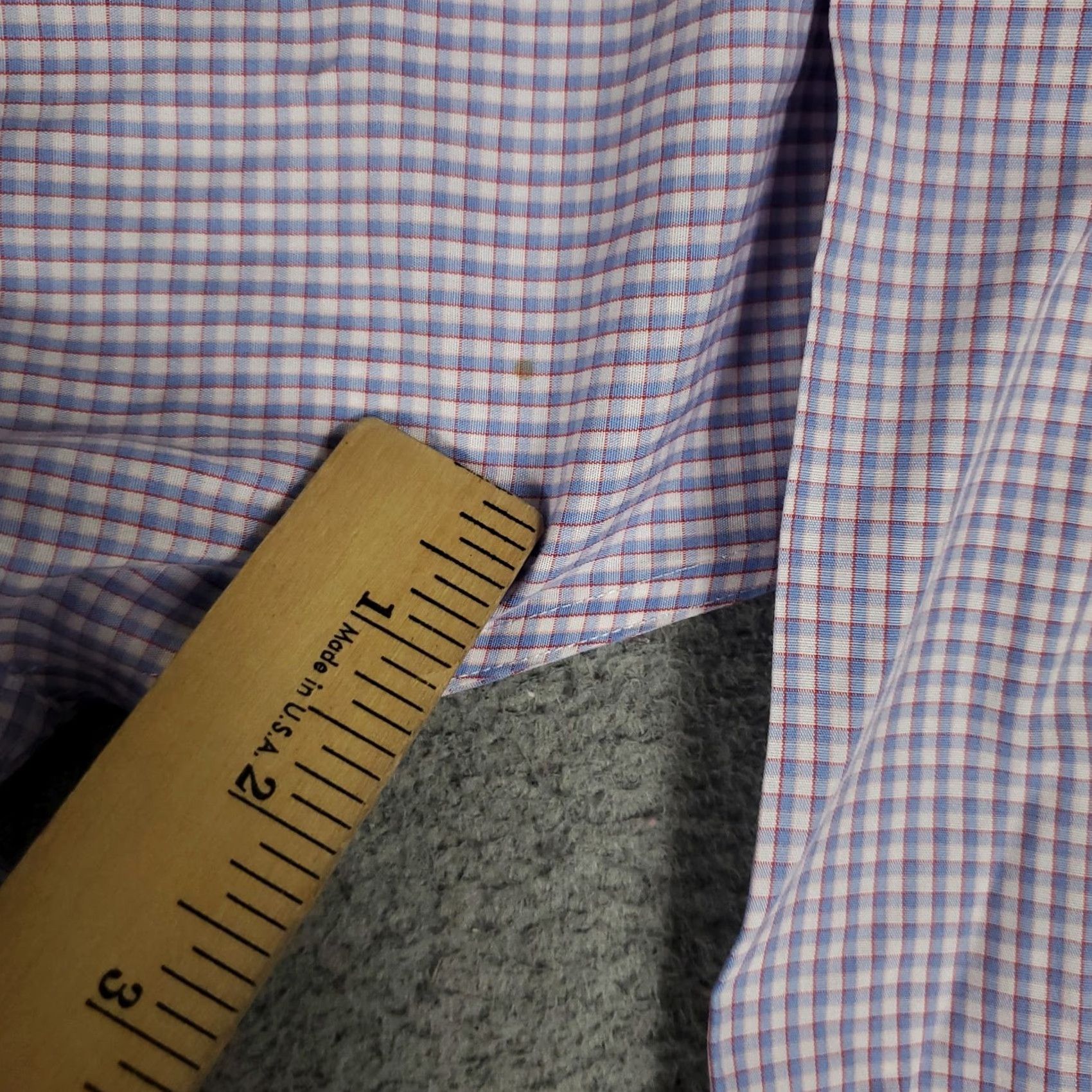 Brooks Brothers Brooks Brothers Shirt Mens 16.5 Blue Red Dress Button Up Long Sleeve Pattern Check Casual Business Formal Size 46R - 5 Thumbnail