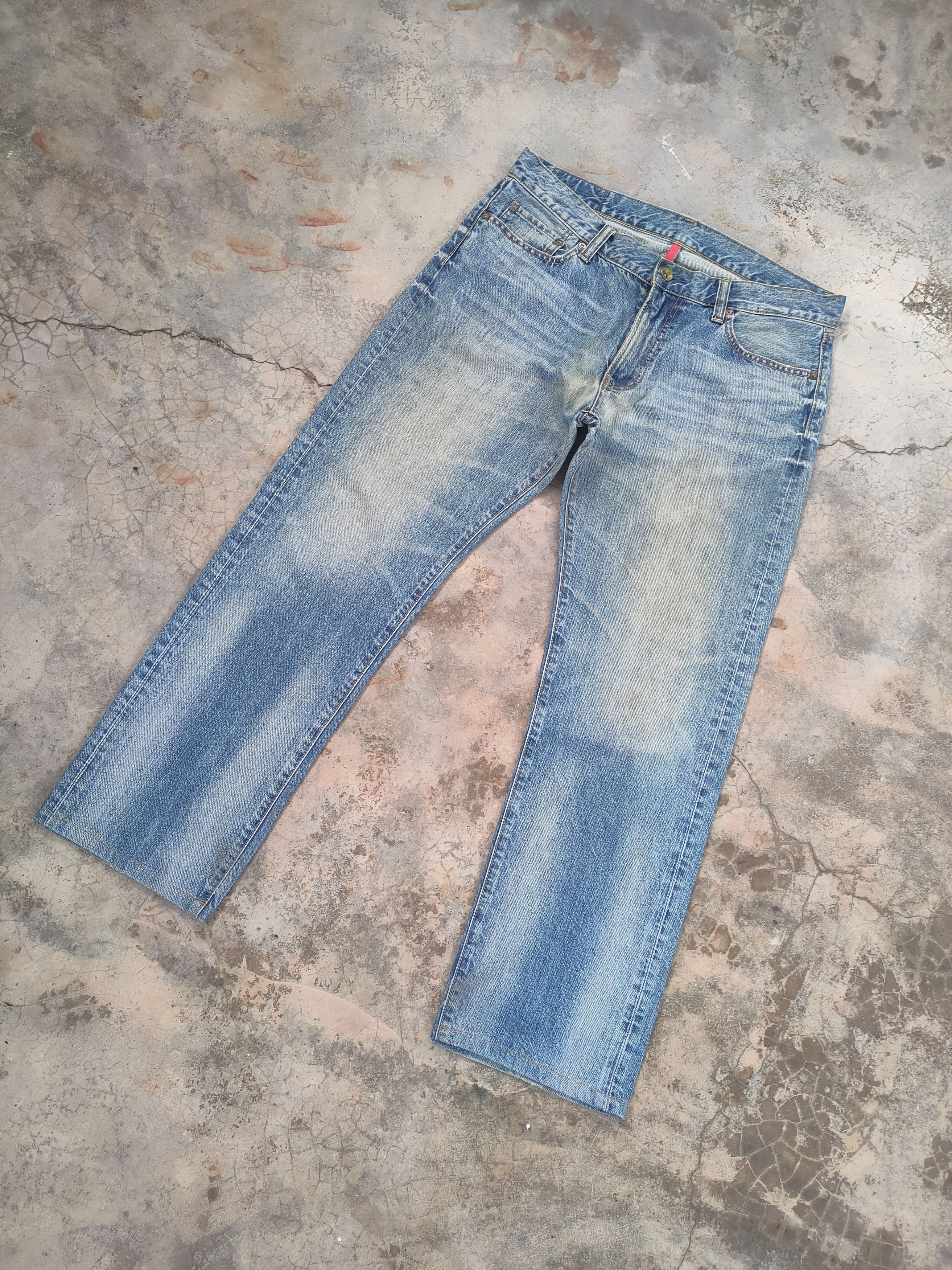 Japanese Brand # VINTAGE JAPANESE REGULAR SLIM FADED DENIM JEAN PANTS Size US 37 - 1 Thumbnail