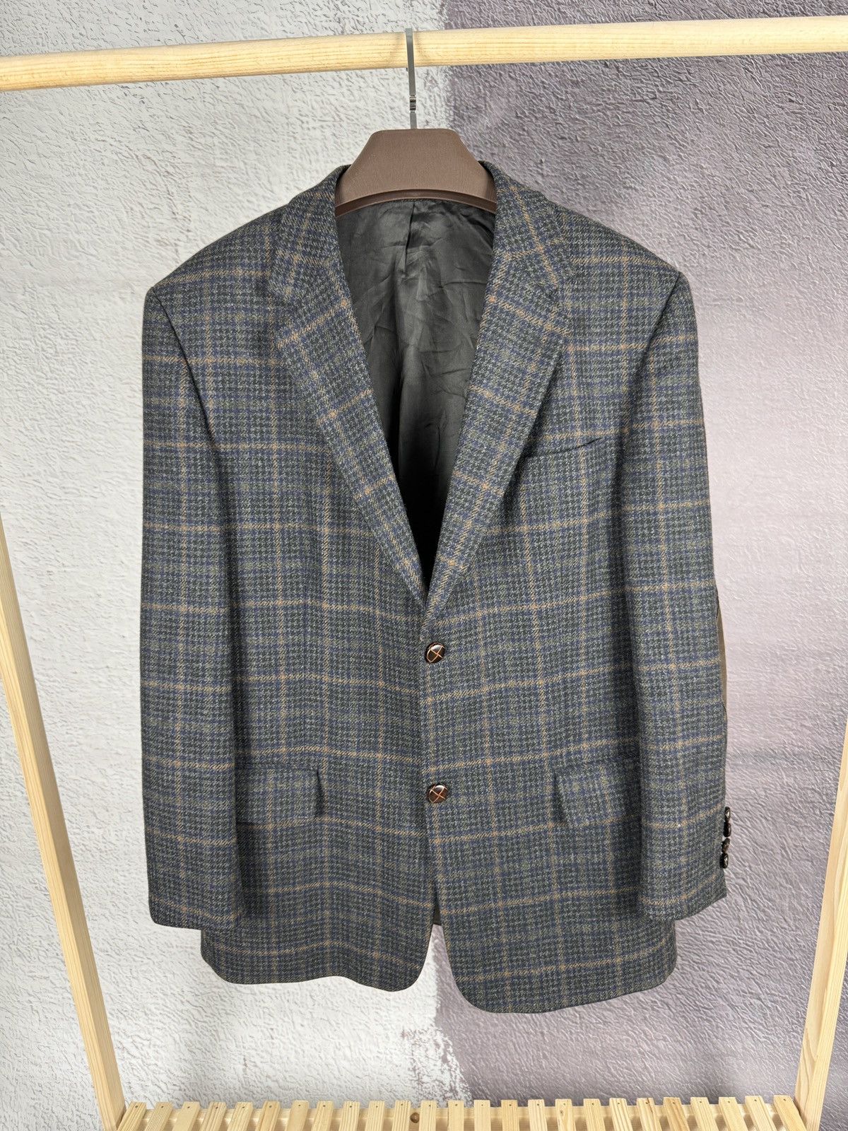 Other Frank Radloff vintage checkered tweed 2 button blazer Size 42R - 1 Thumbnail