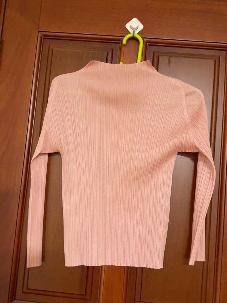 Issey Miyake Issey Miyake size:3 Pink pleated long-sleeved top Size XS / US 0-2 / IT 36-38 - 4 Thumbnail