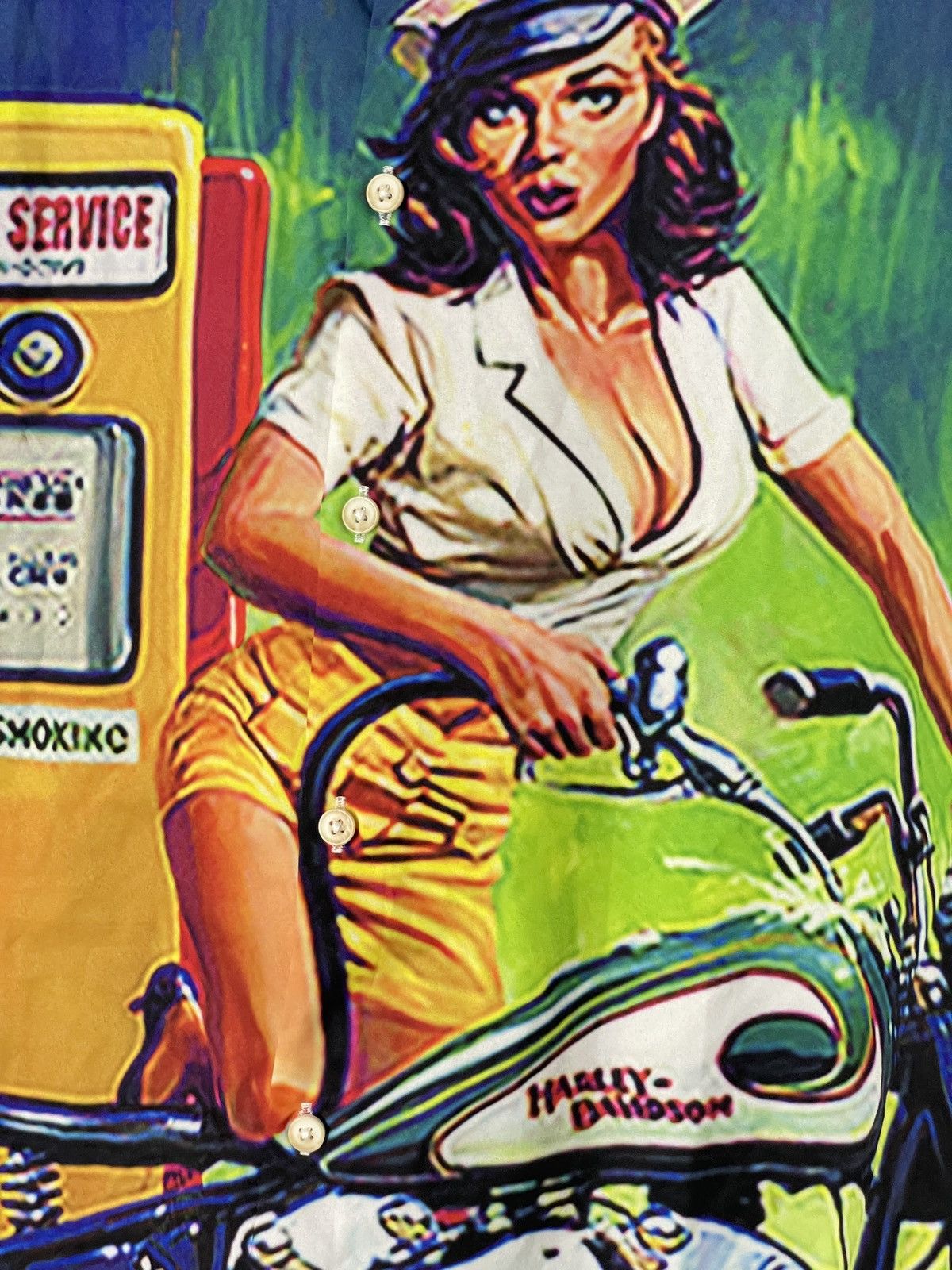 Harley Davidson Vintage Harley Davidson Shirt All over printed Size US L / EU 52-54 / 3 - 2 Thumbnail