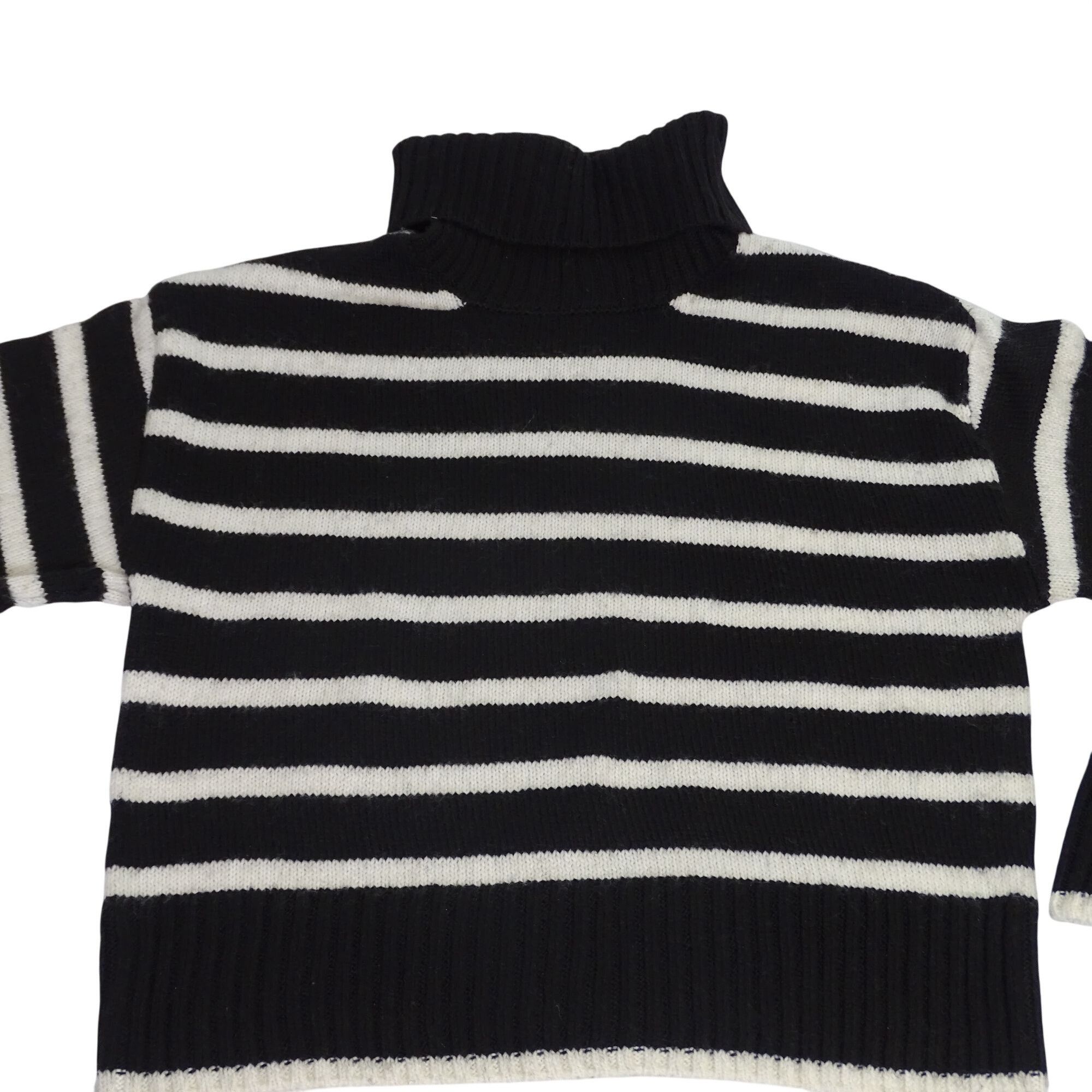 Z Supply Z Supply Josephine Stripe Sweater Black Turtleneck Small Size S / US 4 / IT 40 - 3 Thumbnail