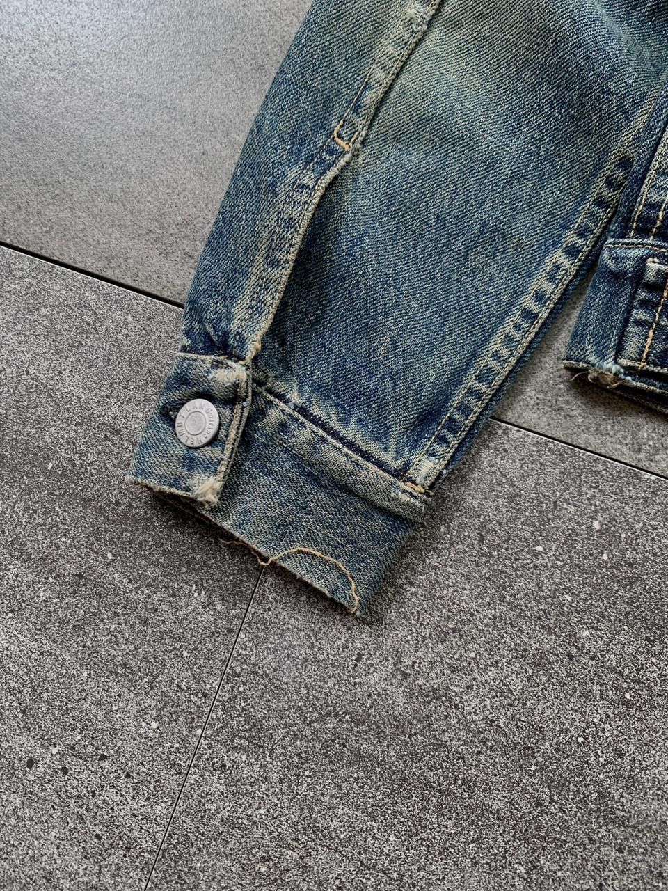 Helmut Lang FREE TAX! Stained Wash Denim Jacket Size US XS / EU 42 / 0 - 6 Thumbnail