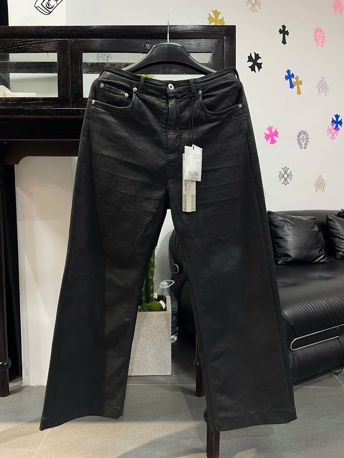Rick Owens Rick Owens Geth Jeans Waxed Size US 29 - 1 Thumbnail