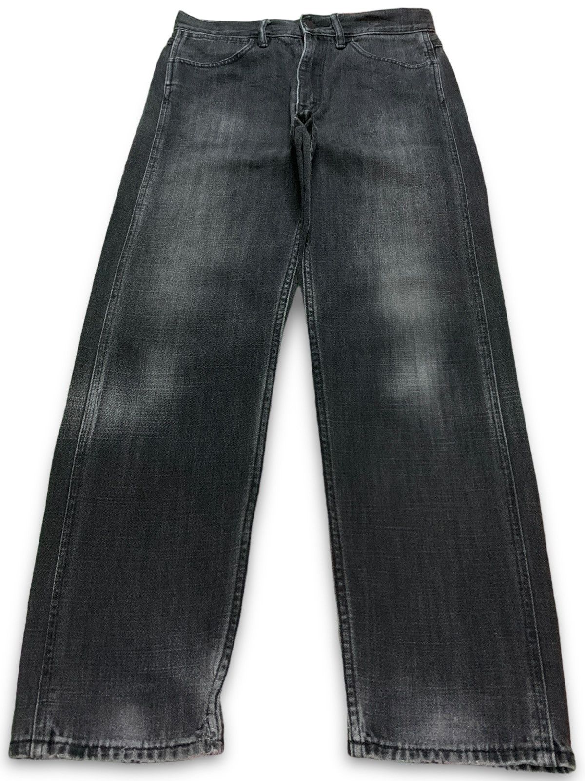 Lemaire × Uniqlo Vintage Uniqlo U Lemaire Black Faded Distressed Jeans 31x29 Size US 31 - 1 Thumbnail