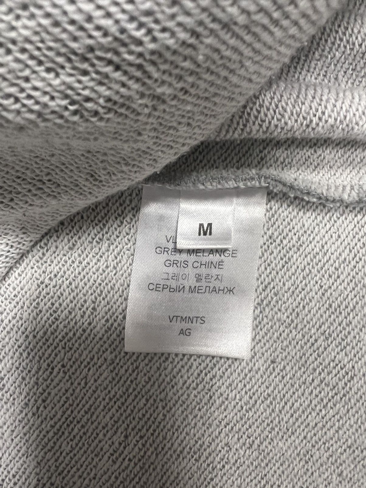 Vetements Vetements (Vtmnts) College Logo Hoodie Gray Size US M / EU 48-50 / 2 - 4 Thumbnail
