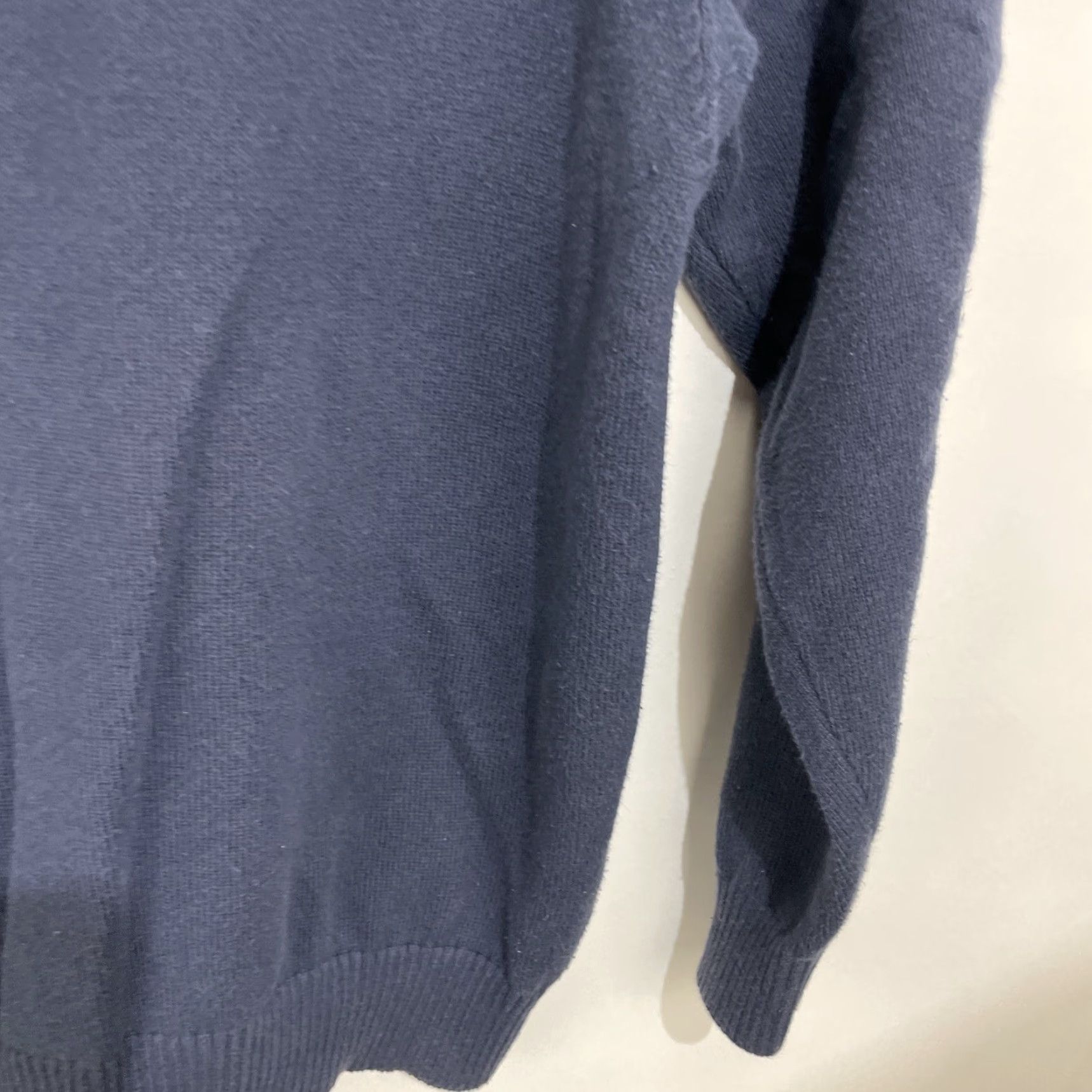 Duluth Trading Company Duluth Trading Co Large Men's Strongarm 1/4 Zip Mock Sweater Navy Cotton Blend Size US L / EU 52-54 / 3 - 7 Thumbnail