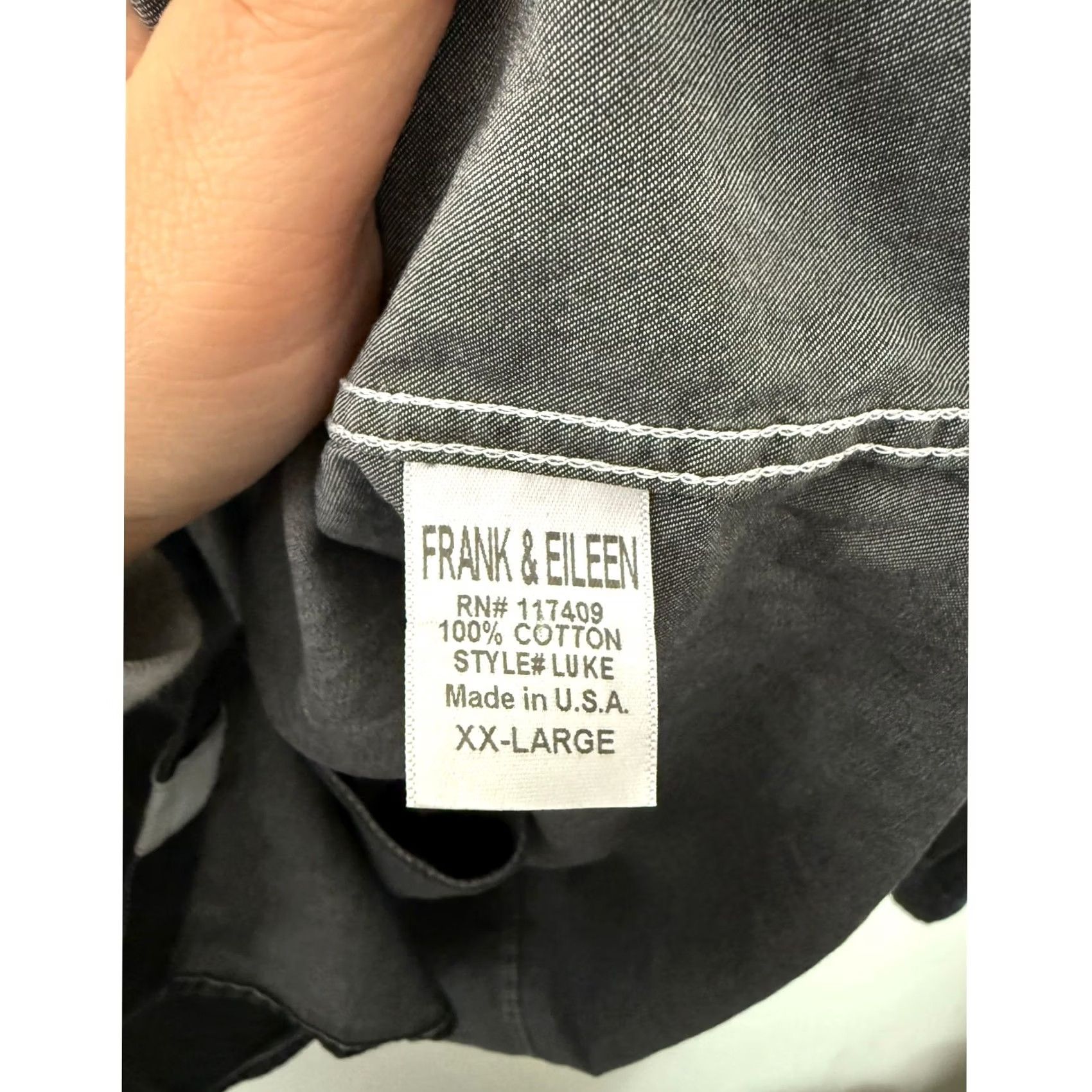 Frank & Eileen Frank & Eileen Gray Cotton Long Sleeve Button Down Shirt Preppy Office Men 2XL Gray Mens XXL Regular Size US XXL / EU 58 / 5 - 4 Thumbnail