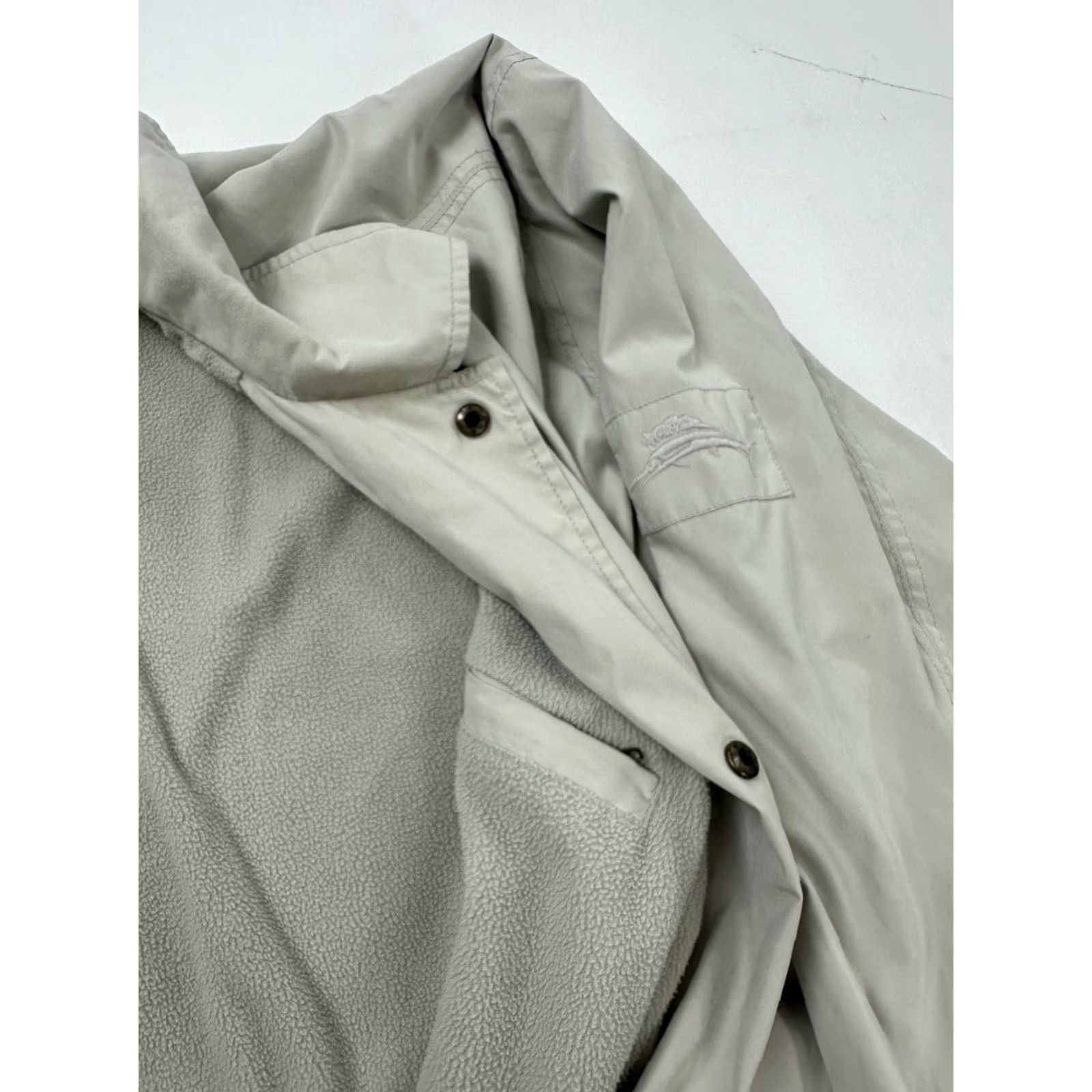 Tommy Bahama Tommy Bahama Jacket Mens M Beige Tan Button Up Coat Fleece Lined Bomber Coat Beach Paradise Regular Size US M / EU 48-50 / 2 - 6 Thumbnail