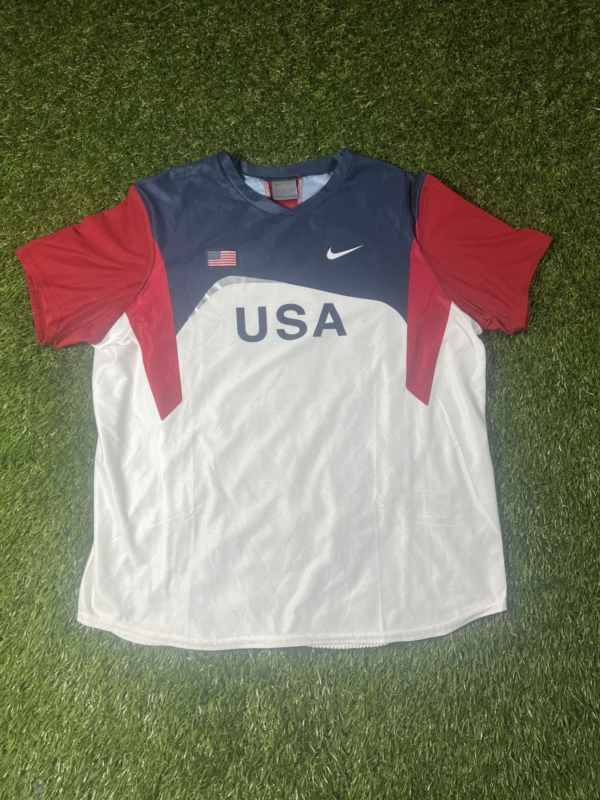 Nike Vintage Y2k USA Soccer Netted Streetwear MLS Olympic Jersey Size US S / EU 44-46 / 1 - 1 Thumbnail