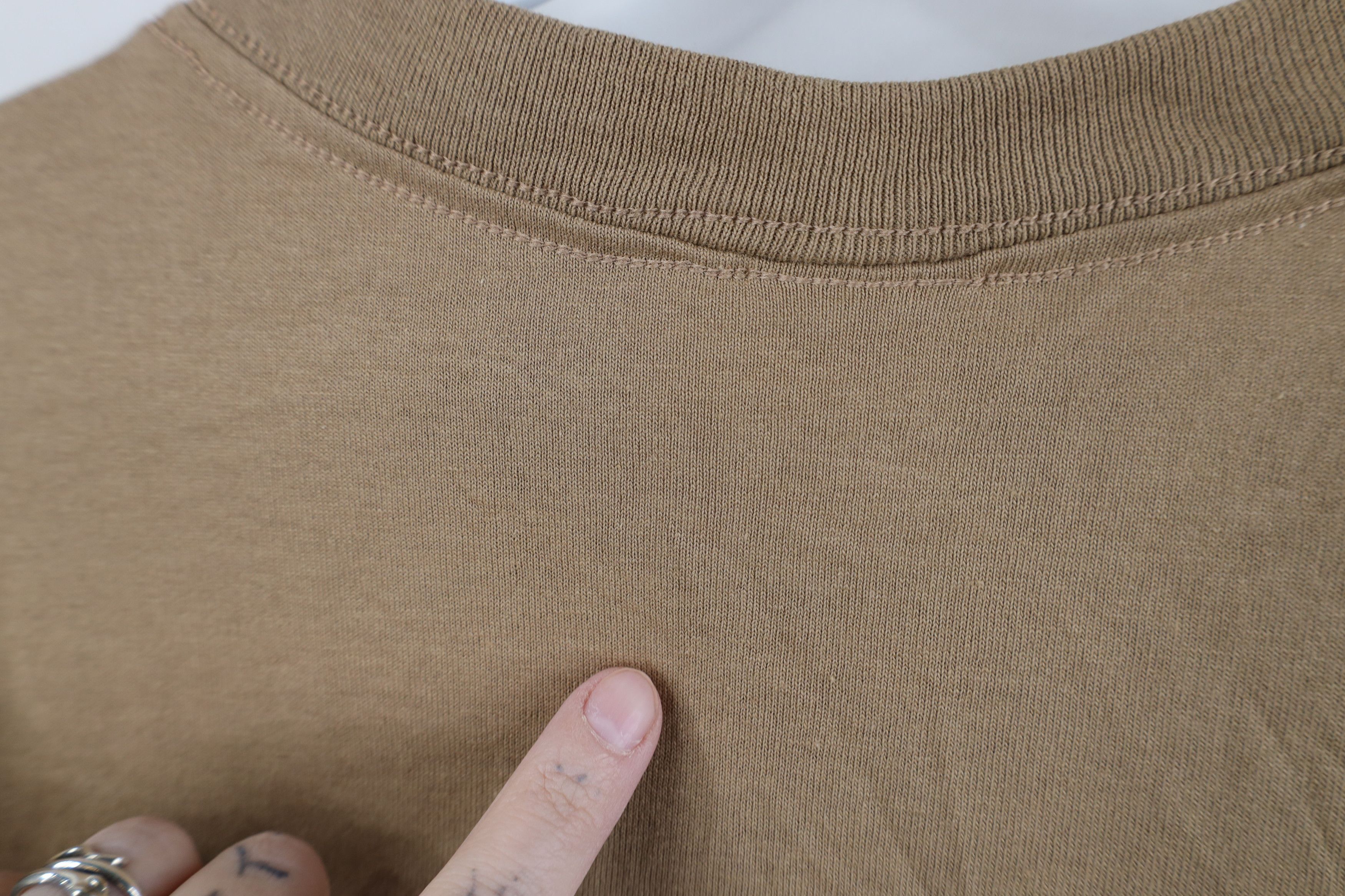 Vintage Vintage 90s Streetwear Short Sleeve T-Shirt Beige Khaki Size US L / EU 52-54 / 3 - 10 Thumbnail