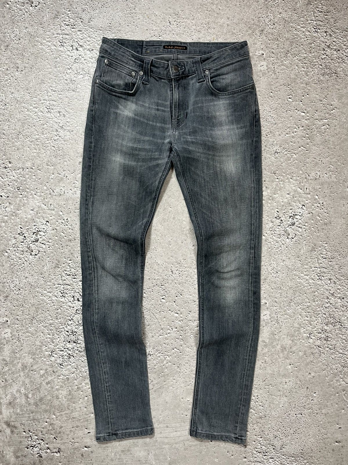 Nudie Jeans Nudie Jeans W29 L30 Grey Washed Skinny Fit Stretch Denim Size US 29 - 7 Thumbnail