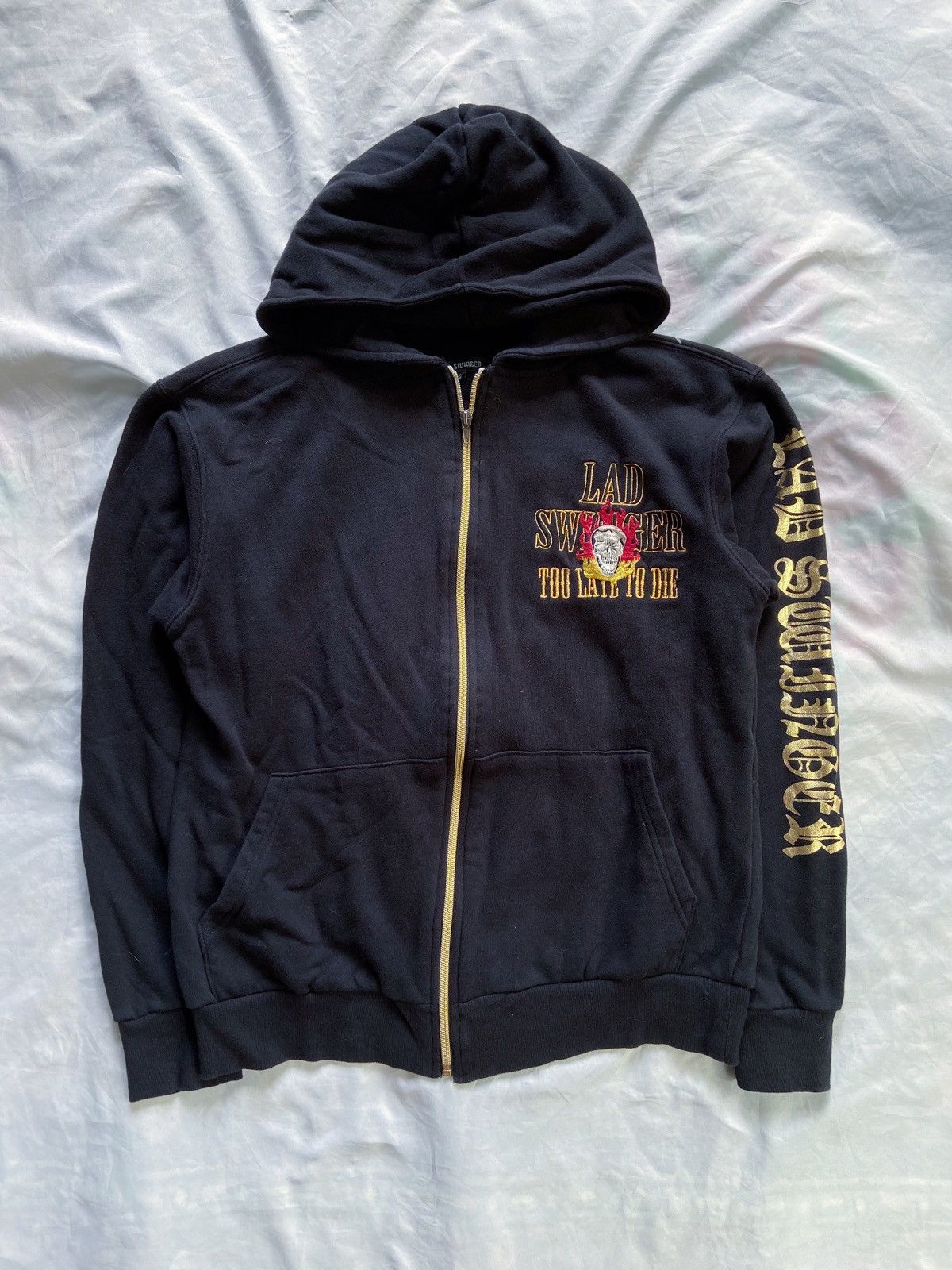 Japanese Brand × PPFM Skeleton Skull Mask Estilo Zip Hoodie | Grailed