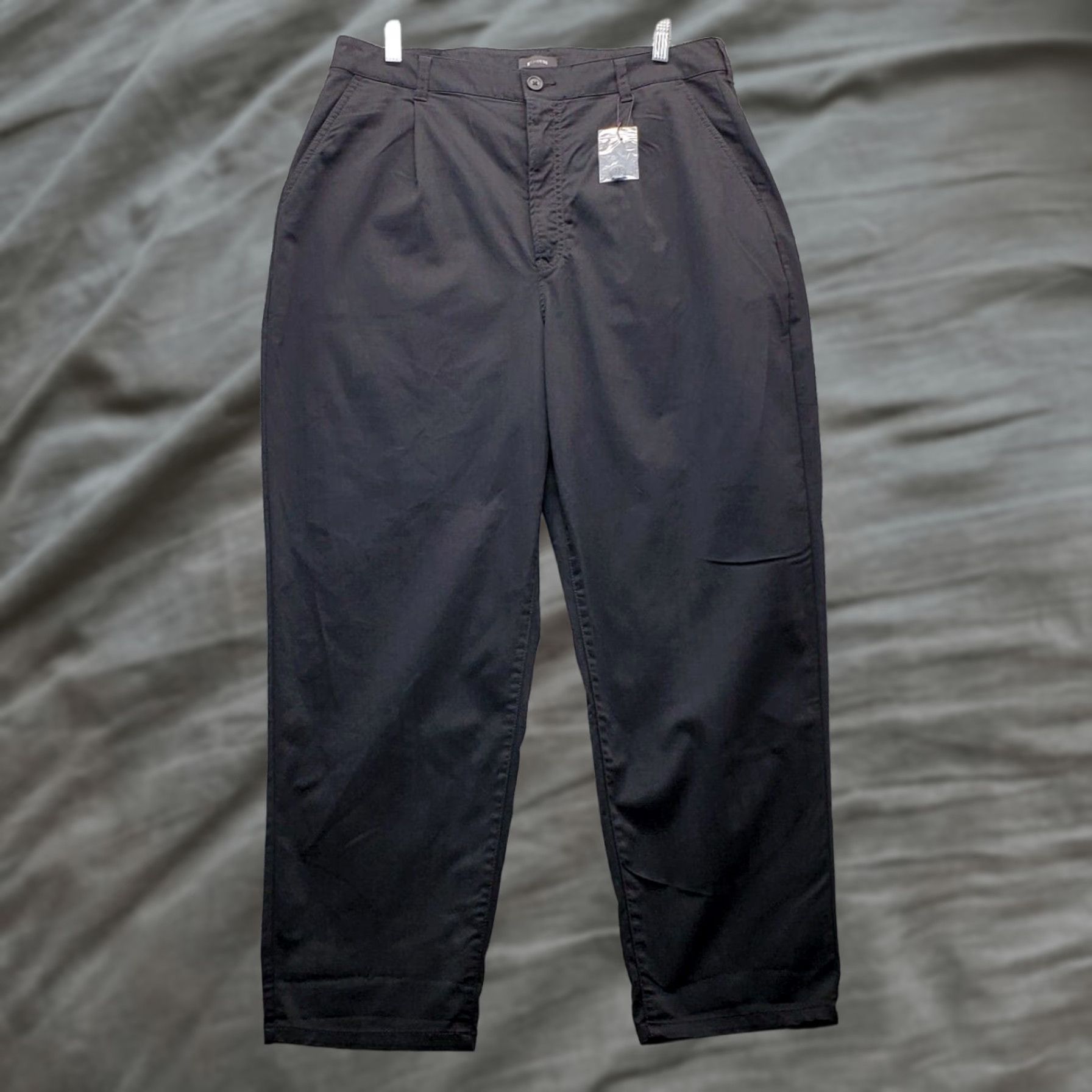 Express Express Pants Womens Size 14 Black Straight Leg High Rise Ankle Pants Size 36" / US 14 / IT 50 - 1 Thumbnail
