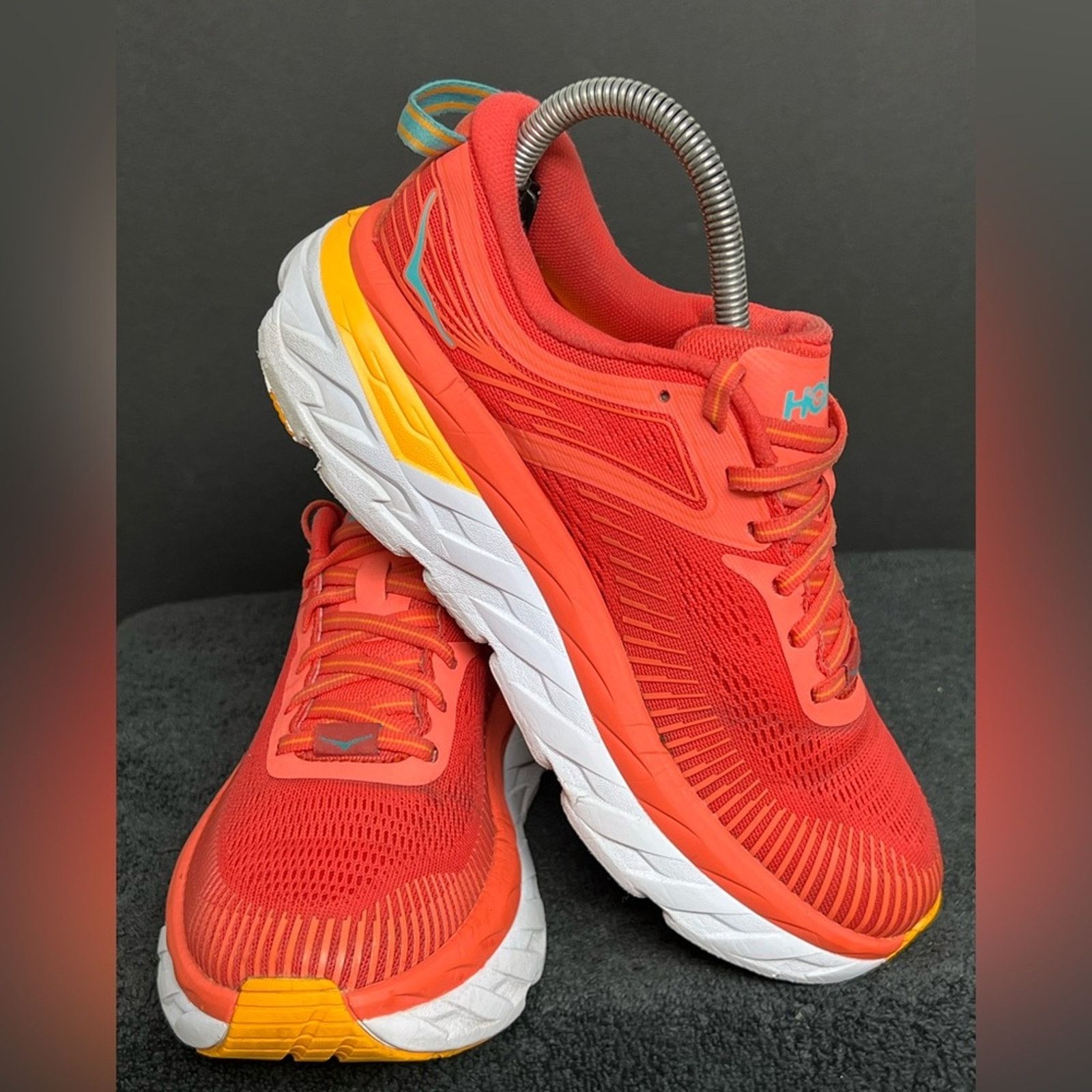 Hoka Hoka One One Womens Bondi 7 Coral Running Shoes Sneakers 6.5 Size US 6.5 / IT 36.5 - 3 Thumbnail