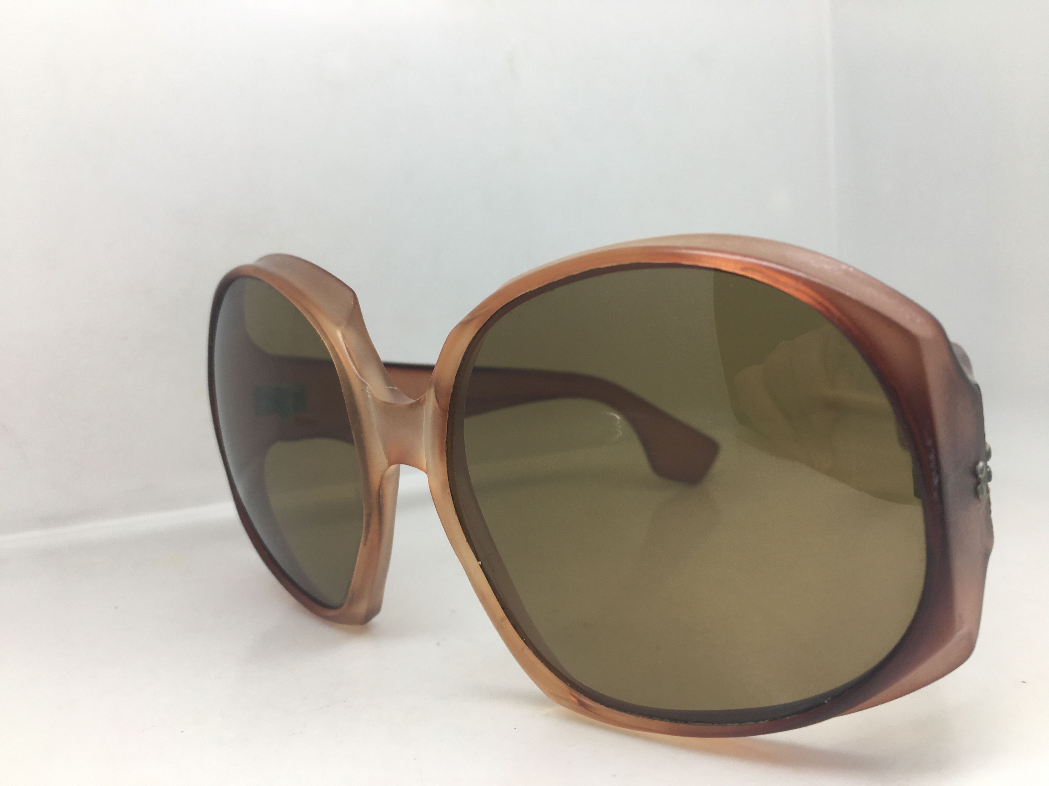 Vintage Handmade Acetate Diva Sunglasses France Glass Lens Size ONE SIZE - 3 Thumbnail