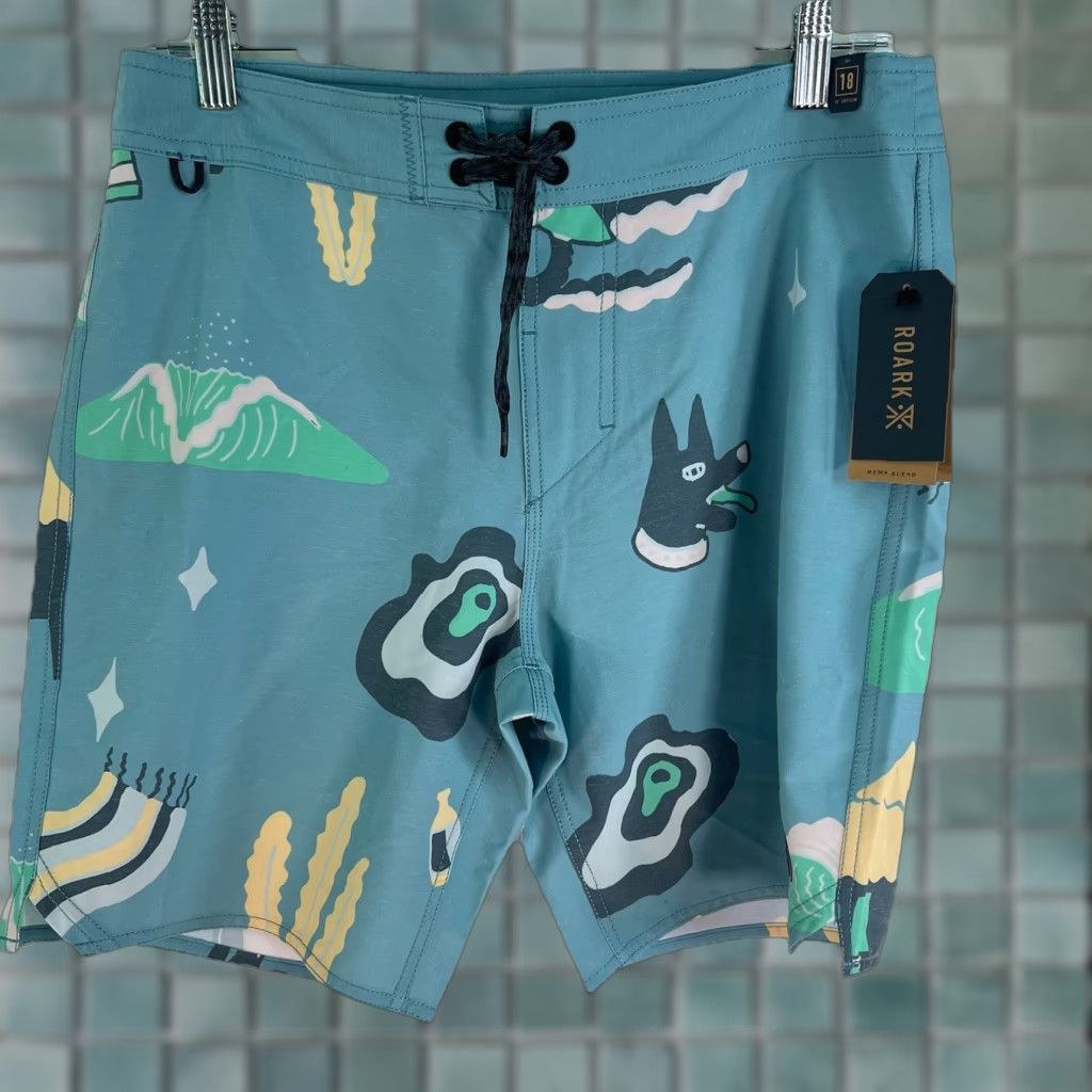 Roark ROARK The Passage Short Shorts Men’s 30 Turquoise Lined Gym Casual Size US 31 - 1 Thumbnail