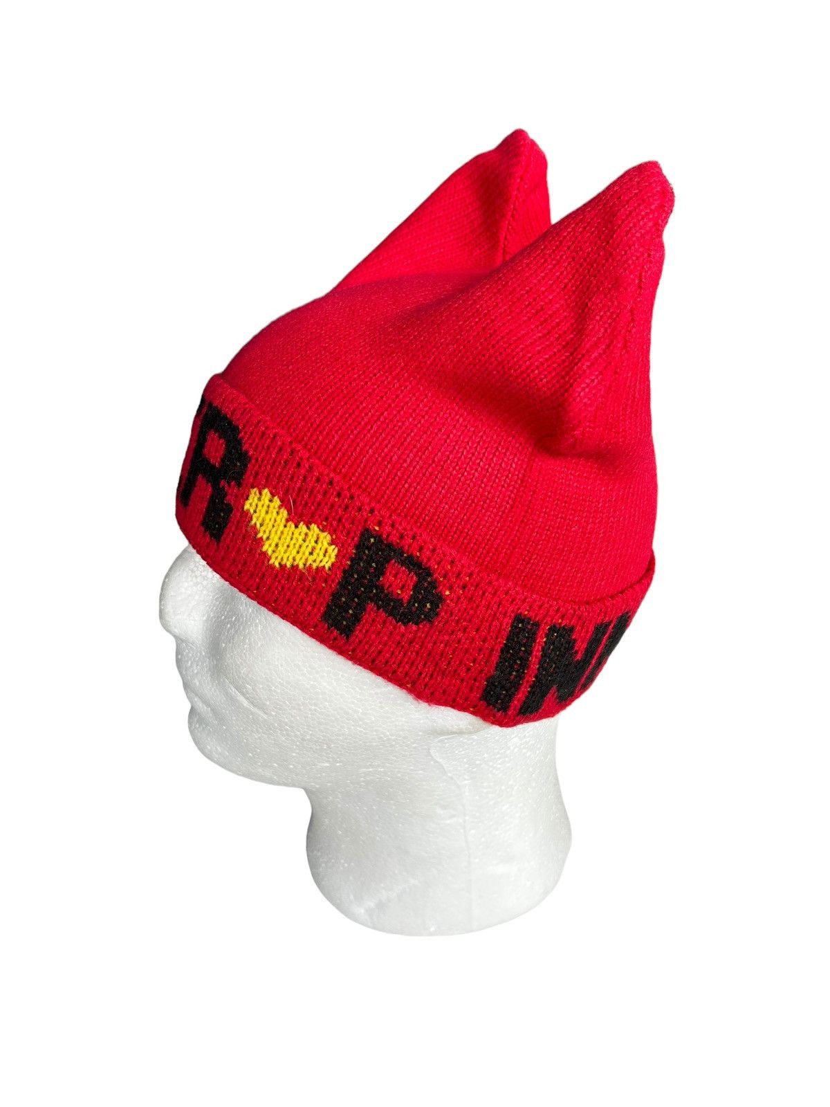14th Addiction × Hysteric Glamour × Japanese Brand Devil Horn Red Inner💛P Beanie Hats Size ONE SIZE - 4 Thumbnail