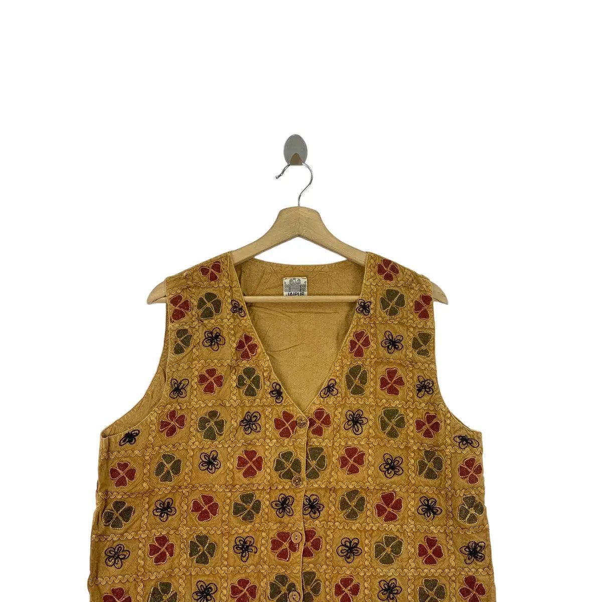 Vintage Vintage JAIPUR MADE IN INDIA Viscose Embossed Vest Size M / US 6-8 / IT 42-44 - 3 Thumbnail