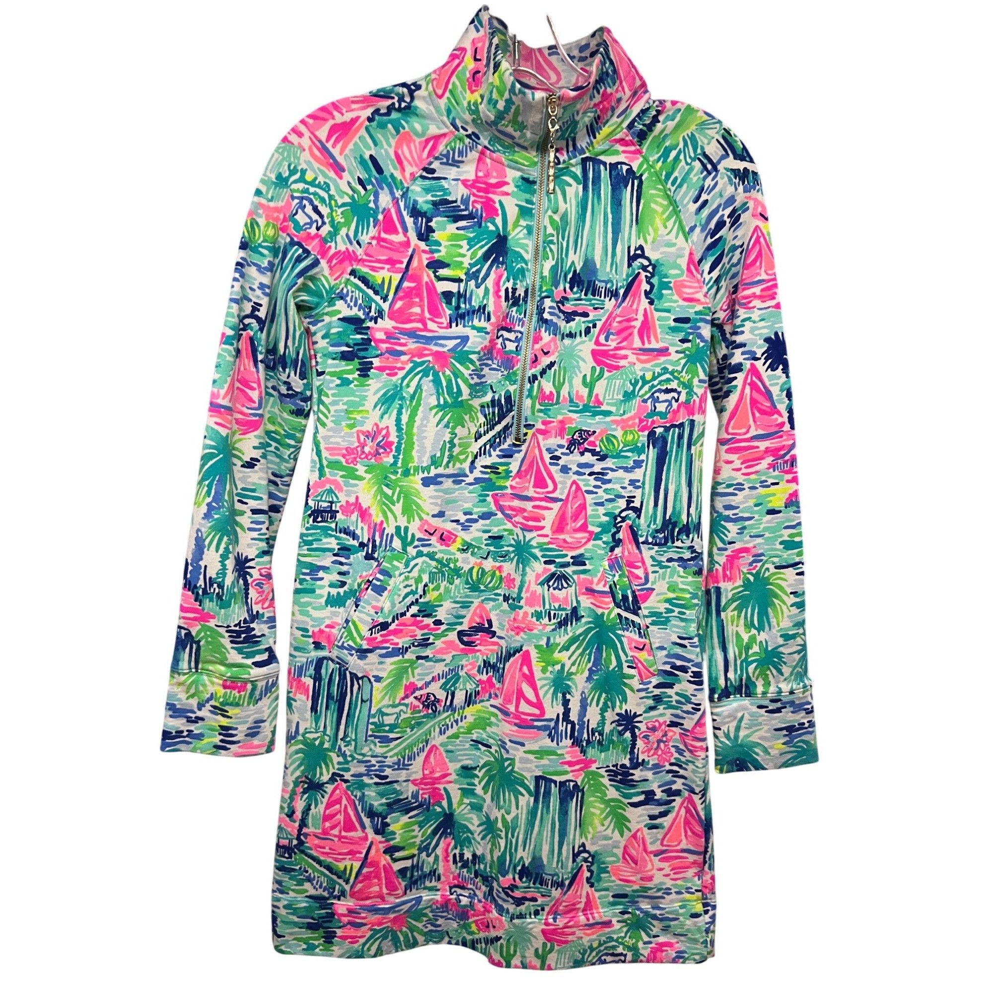 Lilly Pulitzer Lilly Pulitzer UPF 50+ Skipper Floral Midi Dress XXS Pocket Size XXS / US 00 / IT 34 - 1 Thumbnail
