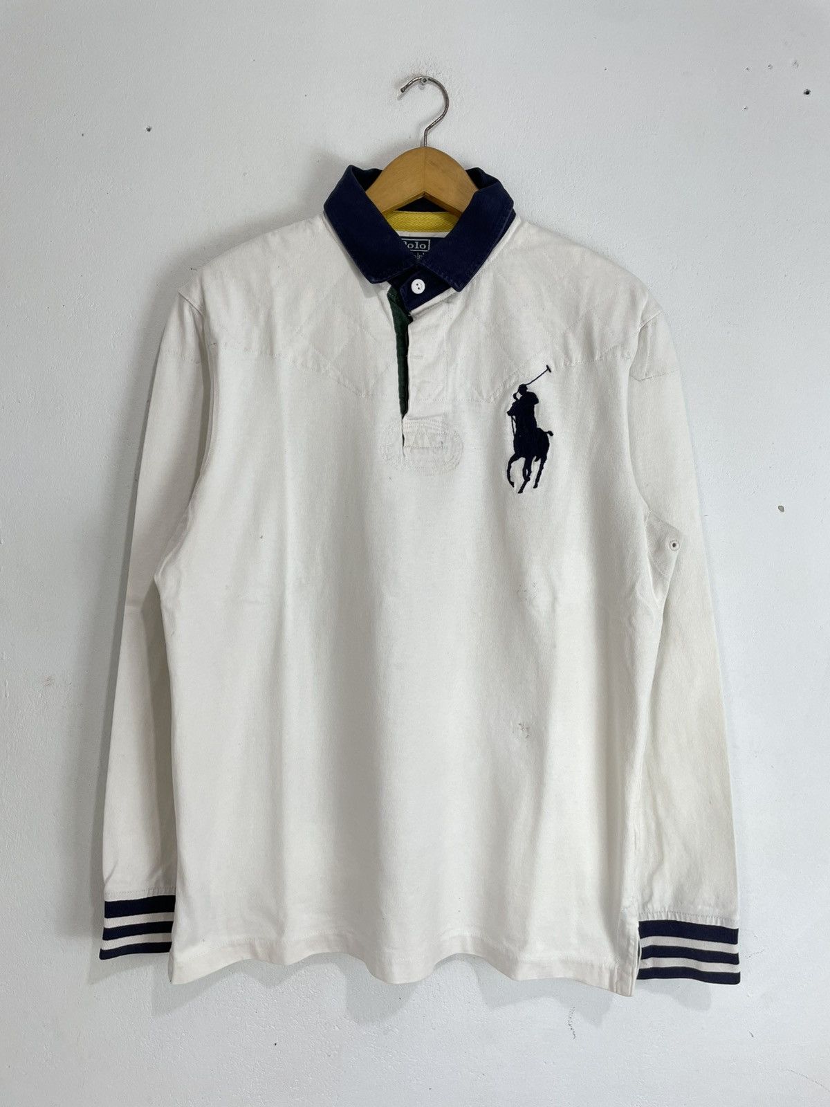 Polo Ralph Lauren × Ralph Lauren × Vintage Vintage Ralph Lauren LongSleeve Rugby Shirt Number Six Patch Size US L / EU 52-54 / 3 - 2 Thumbnail