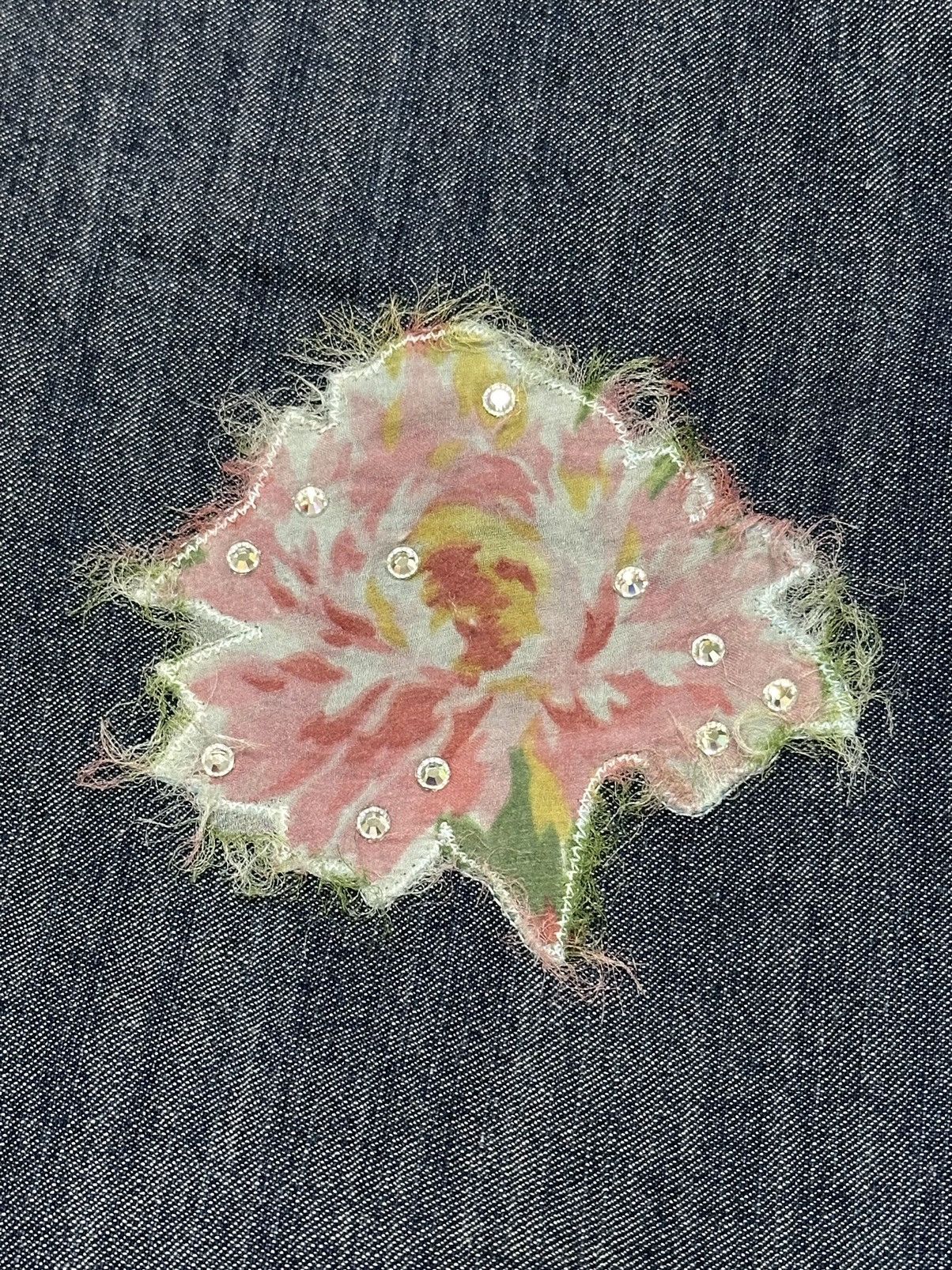 Dior CHRISTIAN DIOR Kids S/S 2005 Floral Swarovski Denim Pants Size 24" / US 00 / IT 34 - 3 Thumbnail