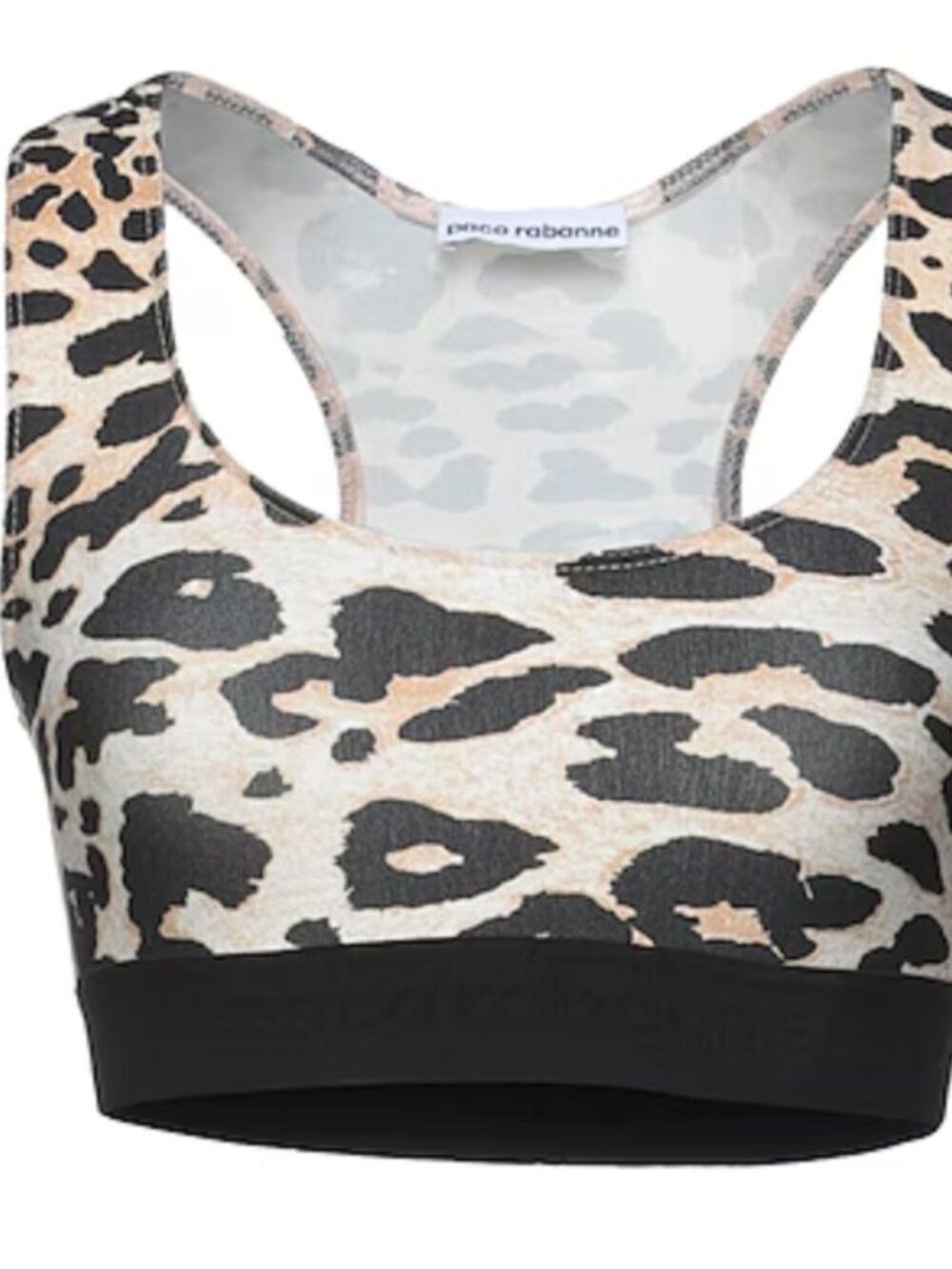 Paco Rabanne Rabanne Leopard-Print Jersey Crop Top Beige M Size M / US 6-8 / IT 42-44 - 5 Thumbnail
