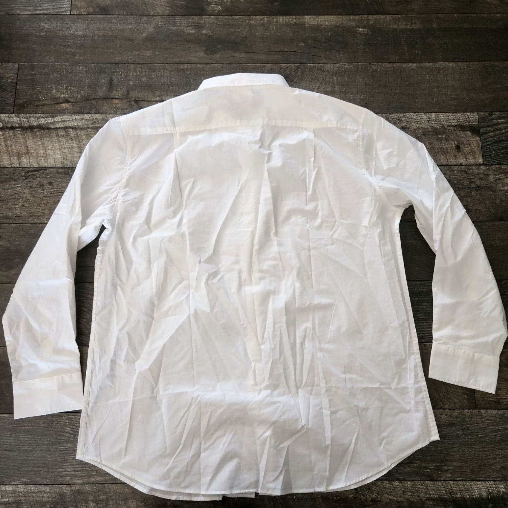 Vintage Tesla Automotive Dress Shirt Button Up Mens 2XL White Regular Spread Collar Button-Front Logo Embroidered Cars Size 48R - 5 Thumbnail