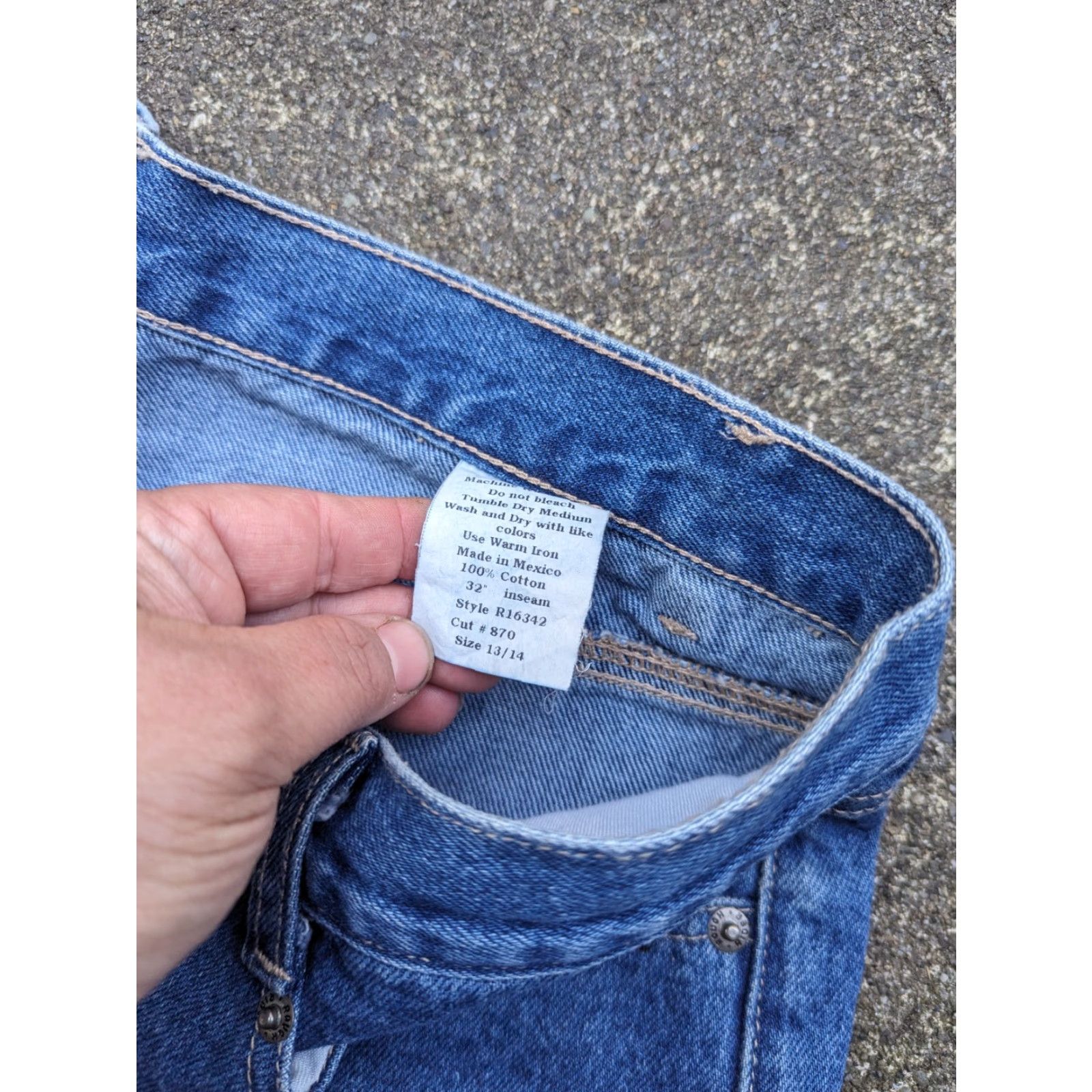 Denime VINTAGE Circle T Roughrider Jeans Denim 30" Inseam Women High Rise Studded Western 14 30" Blue Size 36" / US 14 / IT 50 - 5 Thumbnail