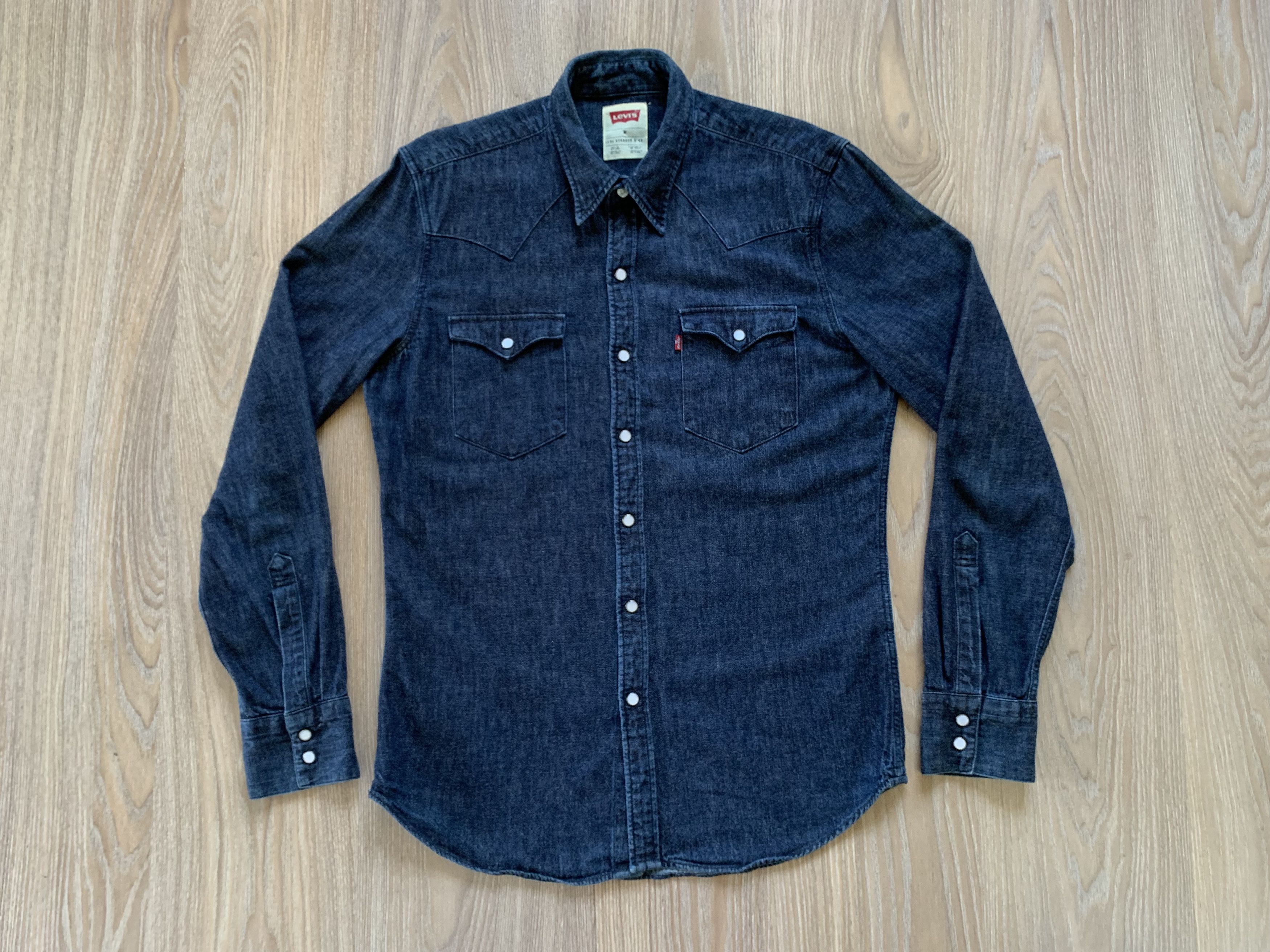 Levi's × Levi's Vintage Clothing × Vintage Levis Mens Denim Button Up Blue Jeans Shirt Size US M / EU 48-50 / 2 - 2 Thumbnail