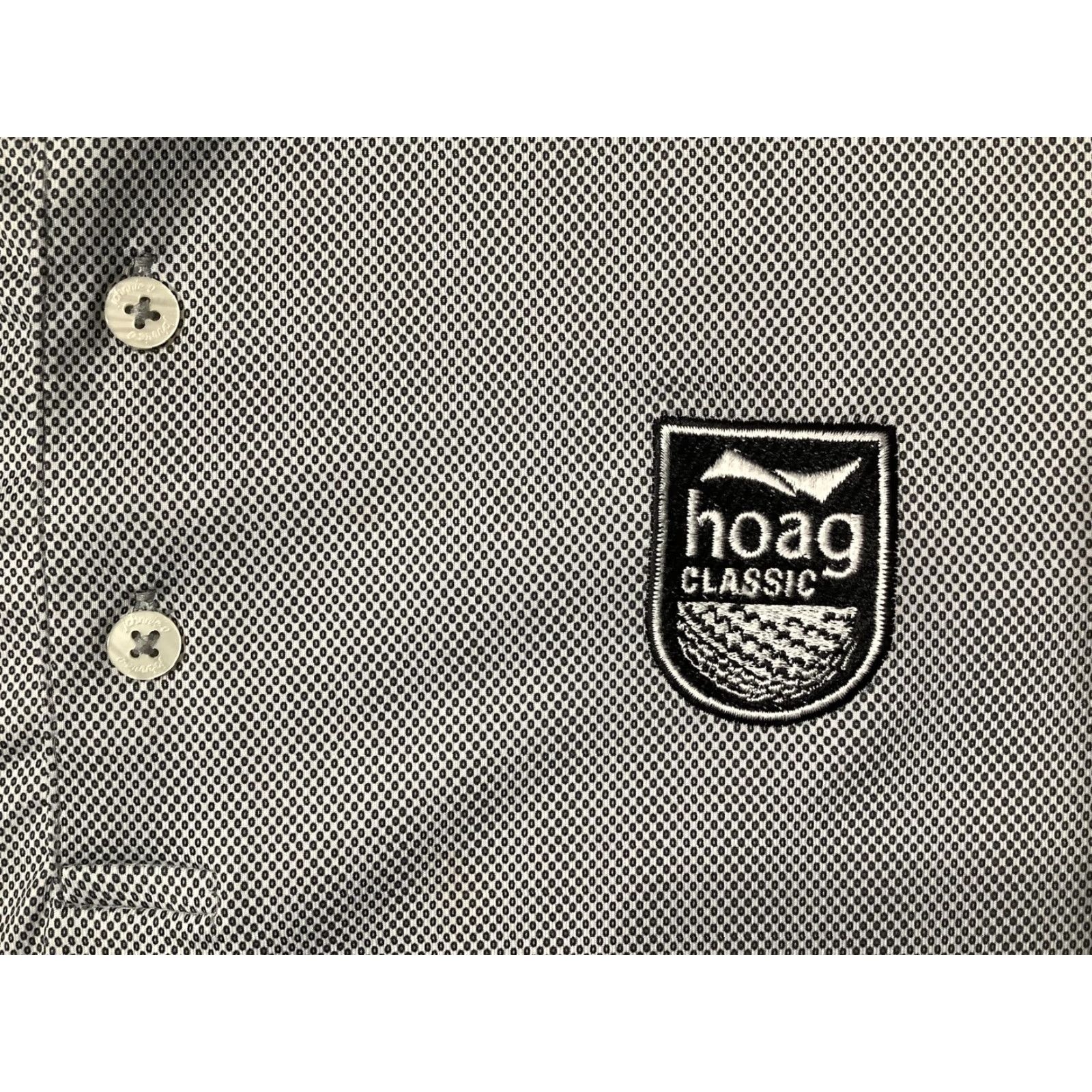 johnnie-O Johnnie-O Polo Shirt Mens L Gray Hoag Classic Golf Performance Stretch Polo Shirt Mens L Gray Polka Dot Conference Embroidered Logo Size US L / EU 52-54 / 3 - 4 Thumbnail