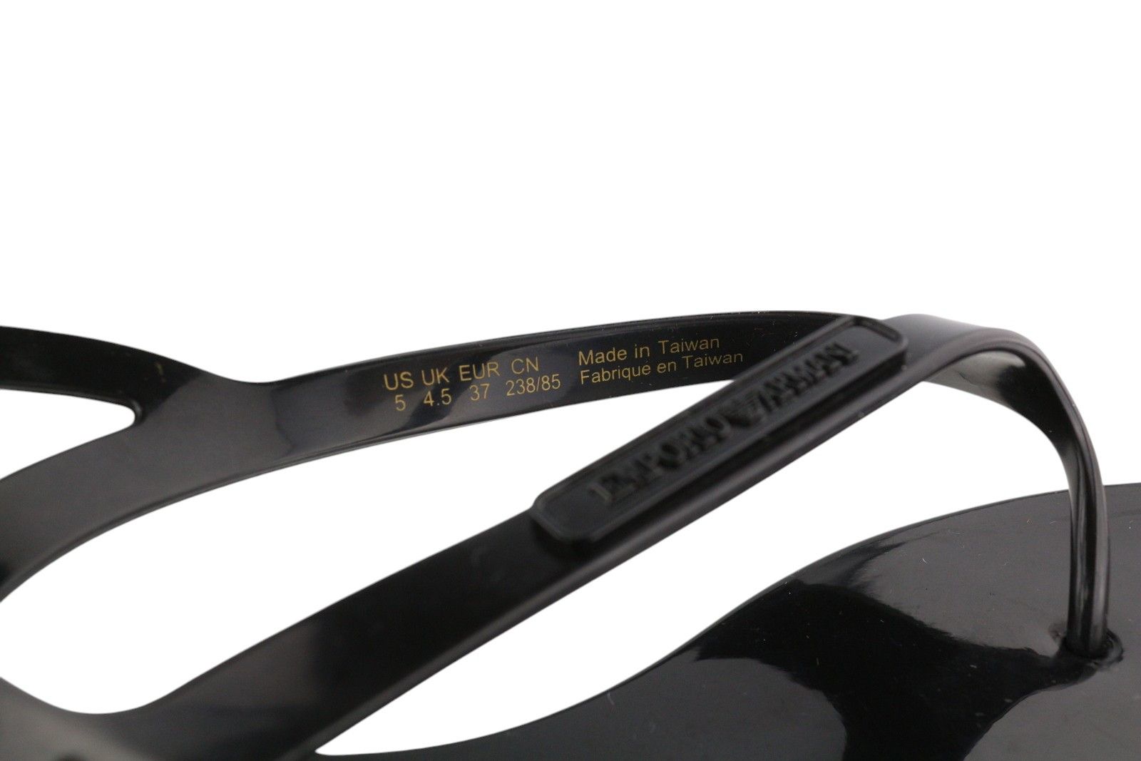 Emporio Armani EU37 Black Jelly Thong Slingback 84786 Size US 6 / IT 36 - 8 Thumbnail