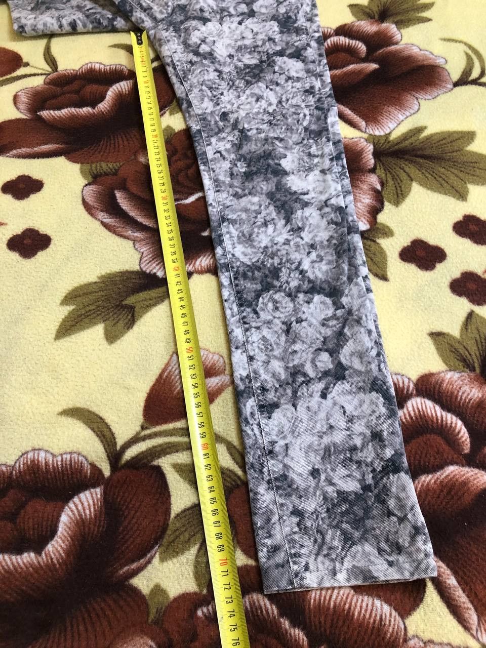 Escada Vintage Escada Super Skinny Jeans Grey Floral Jegging Size 25" / US 0 / IT 36 - 12 Thumbnail