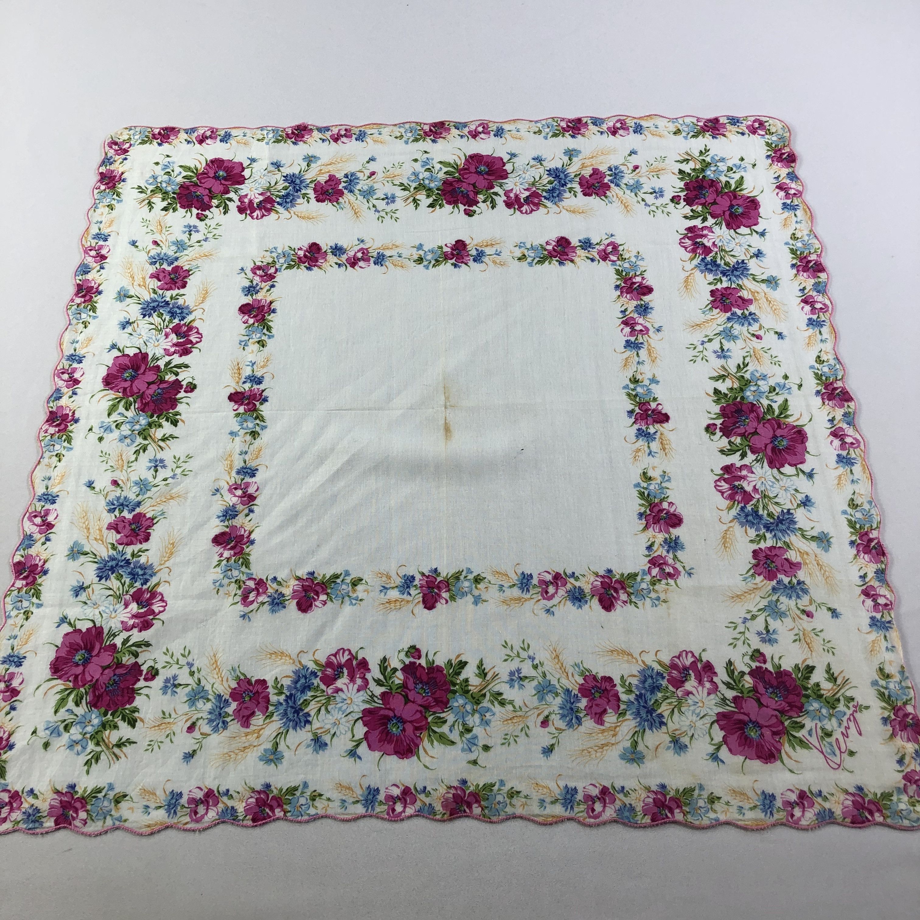 Kenzo Kenzo Floral Handkerchief Neckerchief Bandana H1519 Size ONE SIZE - 2 Thumbnail
