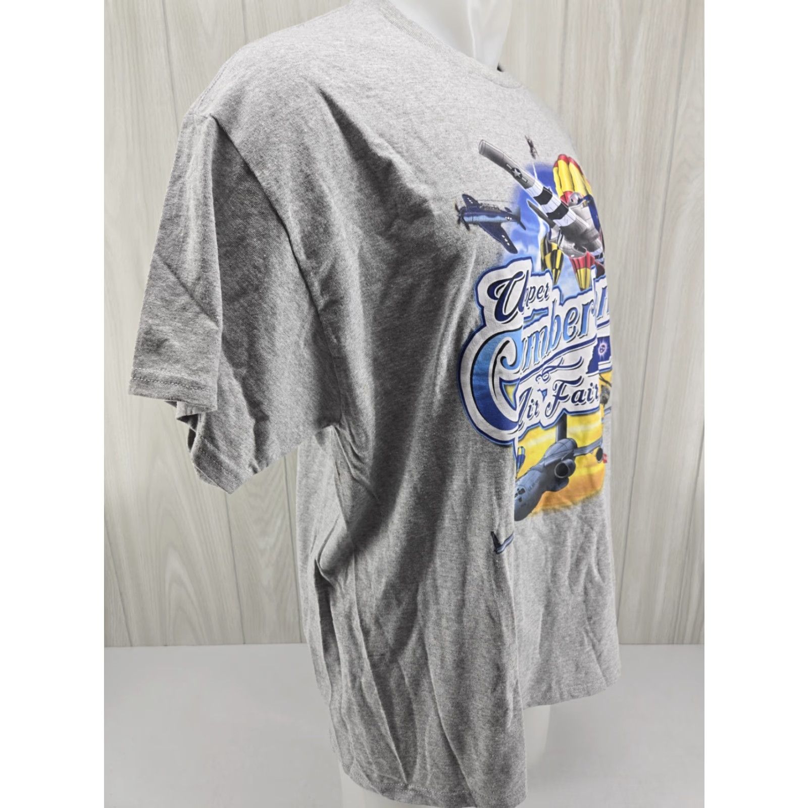 Gildan VINTAGE Upper Cumberland Air Fair TN T-Shirt XL Gray Mens Short Sleeve Cotton Graphic Print Size US XL / EU 56 / 4 - 6 Thumbnail