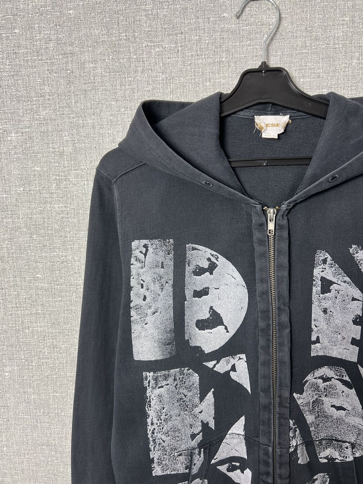 Diesel Rare Vintage Diesel Garment Died Big Logo Zip Up Hoodie Size US M / EU 48-50 / 2 - 3 Thumbnail