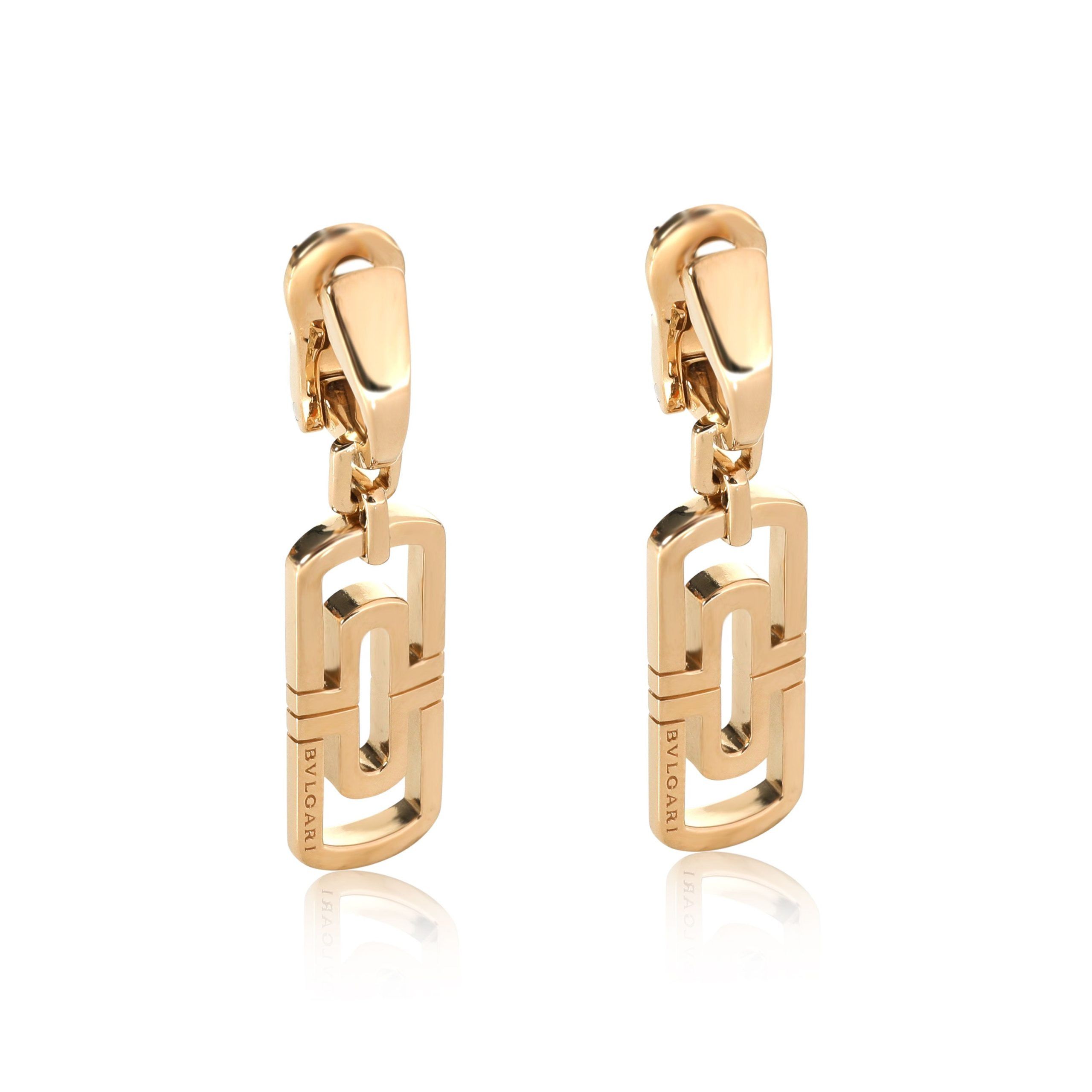 image of Bvlgari Parentesi Drop Earrings In 18K Yellow Gold, Women's