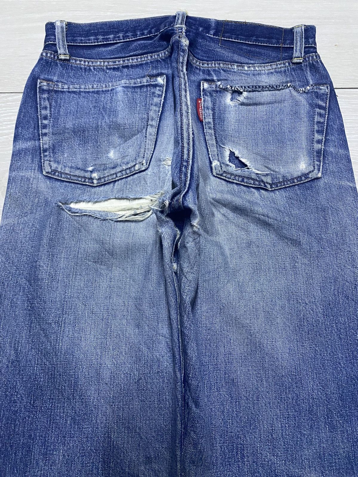 Japanese Brand Vintage Japanese Iron Hr Market Selvedge Crazy Distressed Size US 28 / EU 44 - 4 Thumbnail