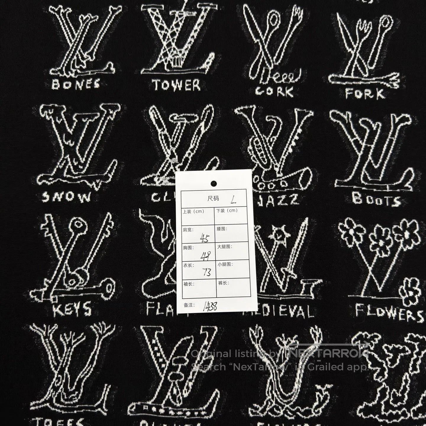 Louis Vuitton LV Multi-Element Gesture Logo Black T-Shirt. Size US L / EU 52-54 / 3 - 6 Thumbnail
