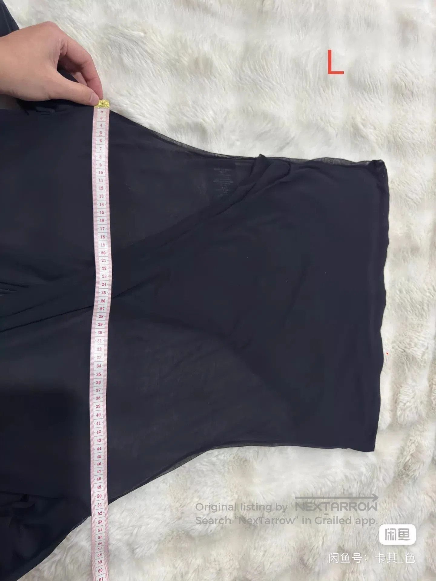 Saint Laurent Paris Black Long Sleeve Wrap Front Sheer Top. Size US L / EU 52-54 / 3 - 5 Thumbnail