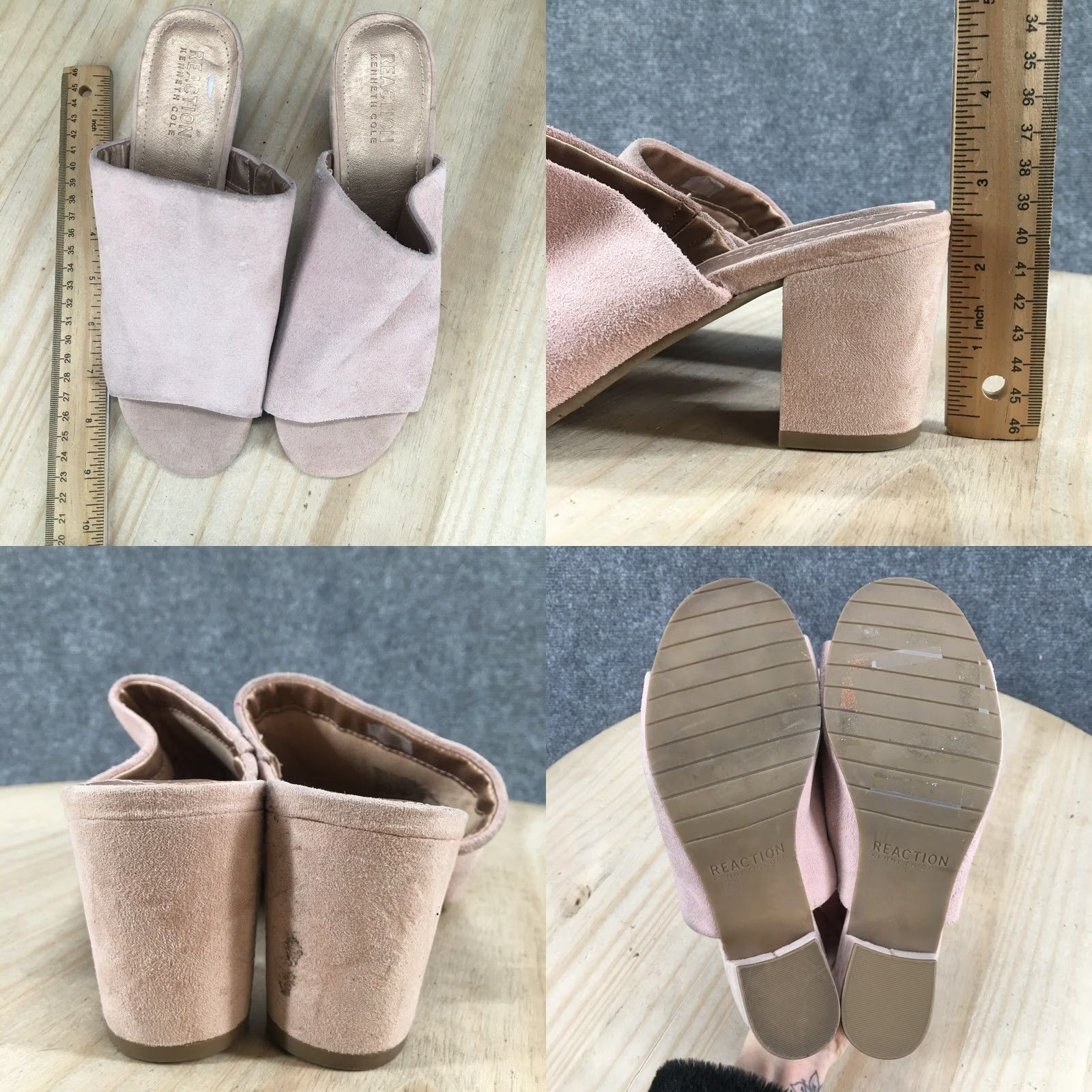 Kenneth Cole Kenneth Cole Reaction Mass Ter Mind Sandals Slip On Pink Suede Womens 6.5M Slide Casual Size US 7 / IT 37 - 9 Thumbnail