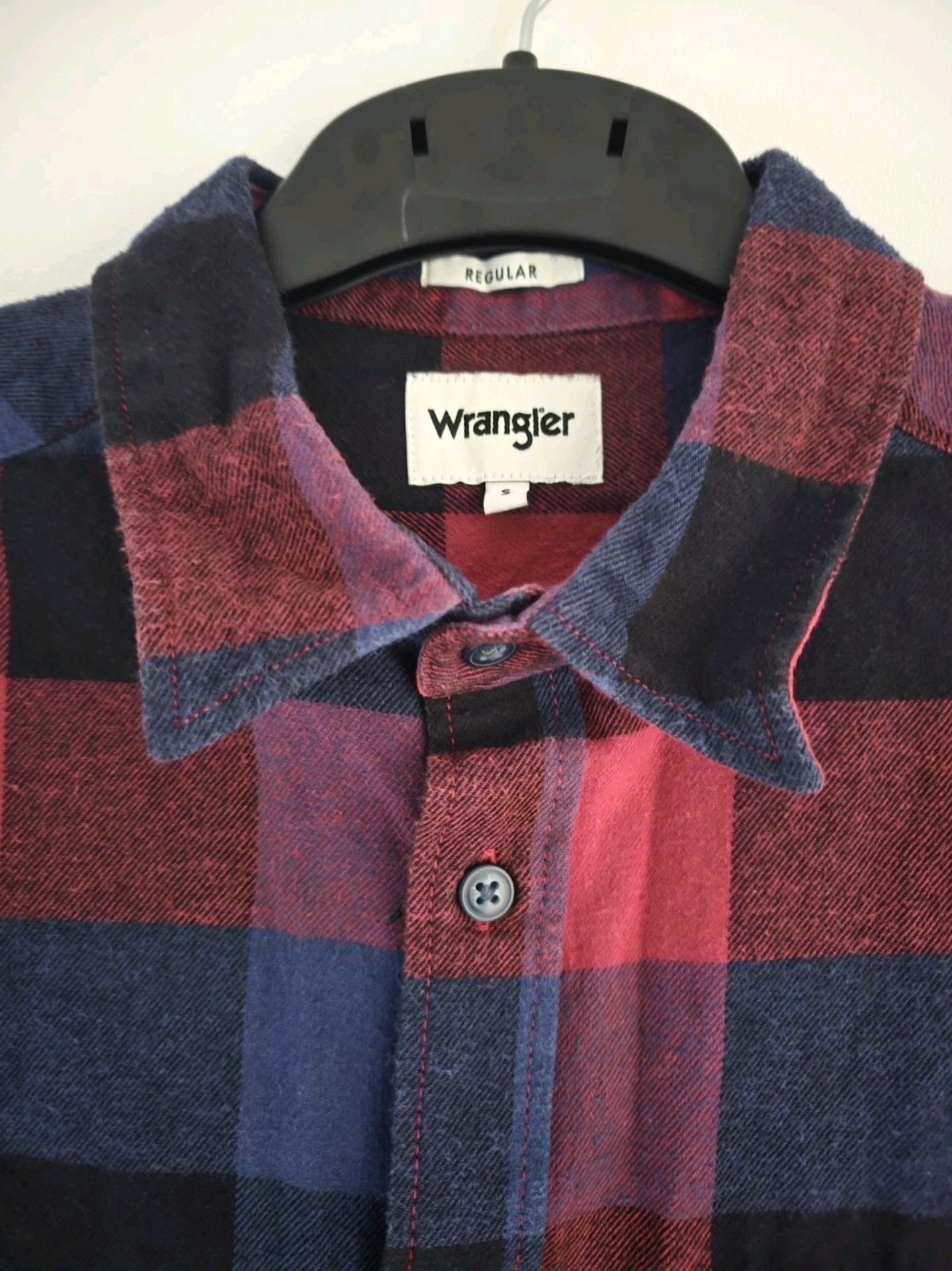 Wrangler Wrangler Red & Navy Check Flannel Shirt Size S Size US S / EU 44-46 / 1 - 3 Thumbnail