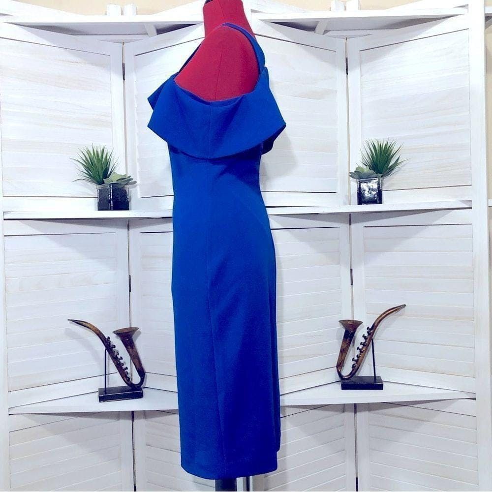 Other Rachel Roy royal blue ruffled bodycon cocktail party dress 4 Size S / US 4 / IT 40 - 8 Thumbnail