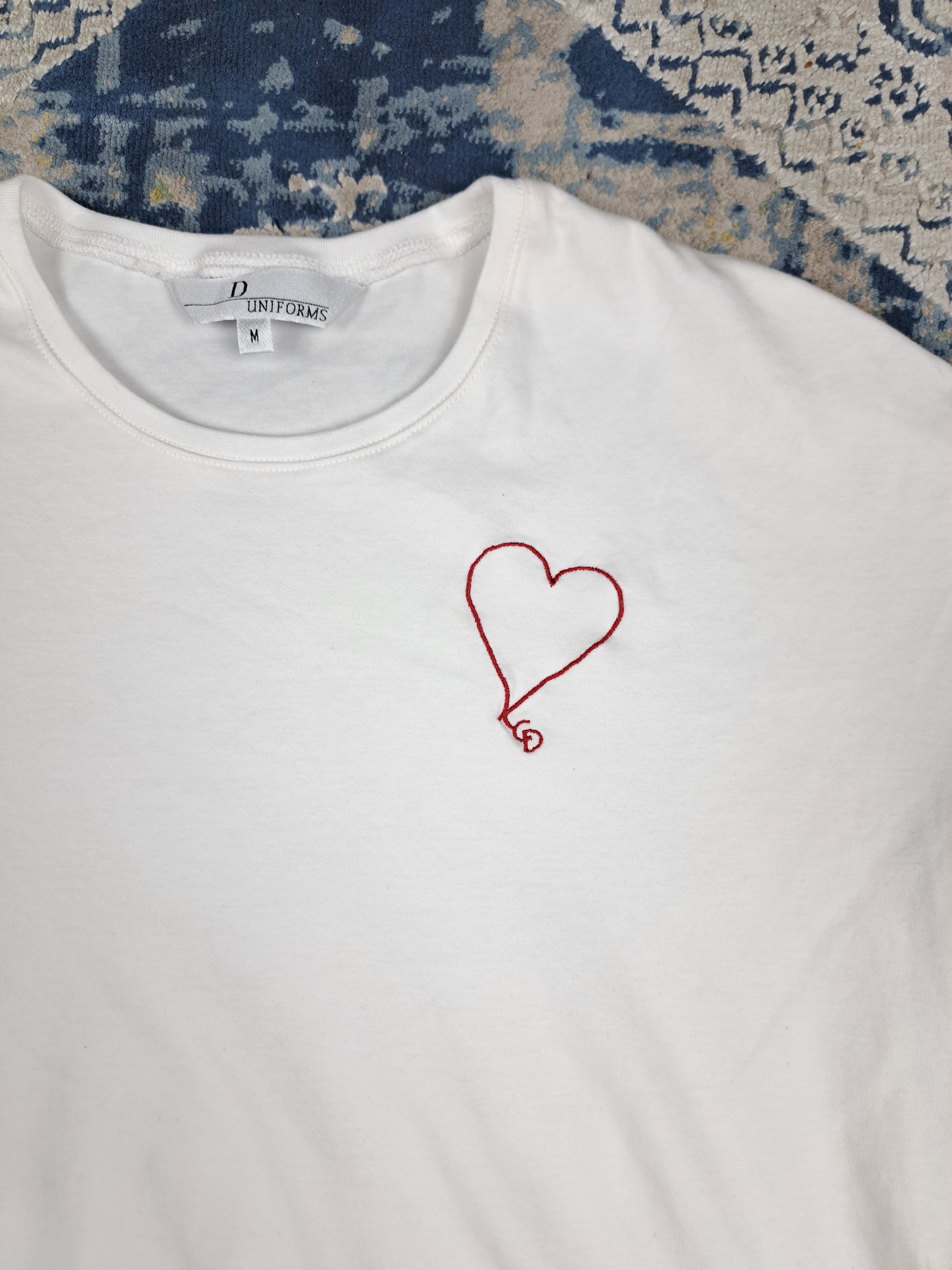 Dior Christian Dior D Uniforms Staff Cloth Embroidered Heart Tee Size M / US 6-8 / IT 42-44 - 3 Thumbnail