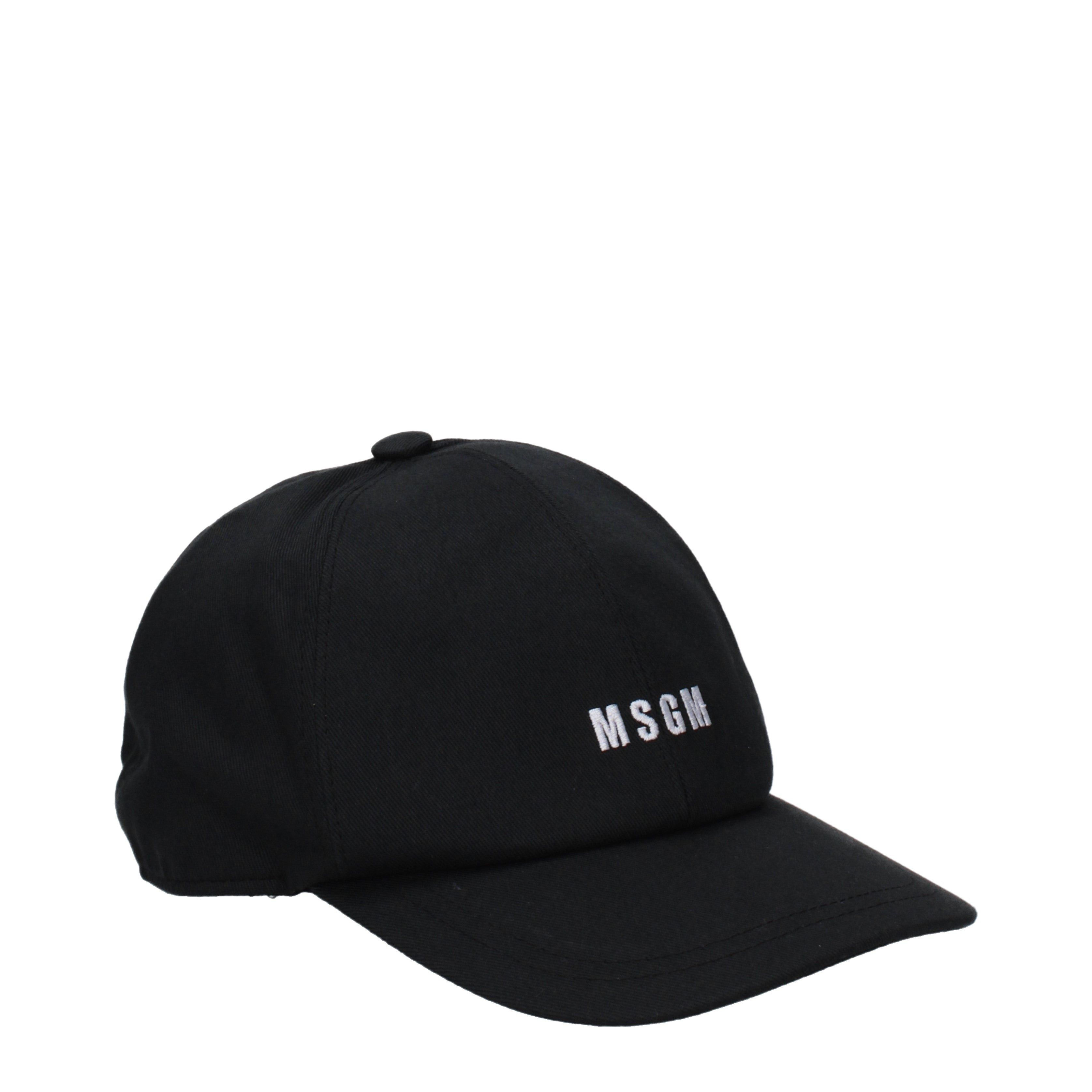 MSGM MSGM Hats Men Cotton Black Size ONE SIZE - 1 Thumbnail